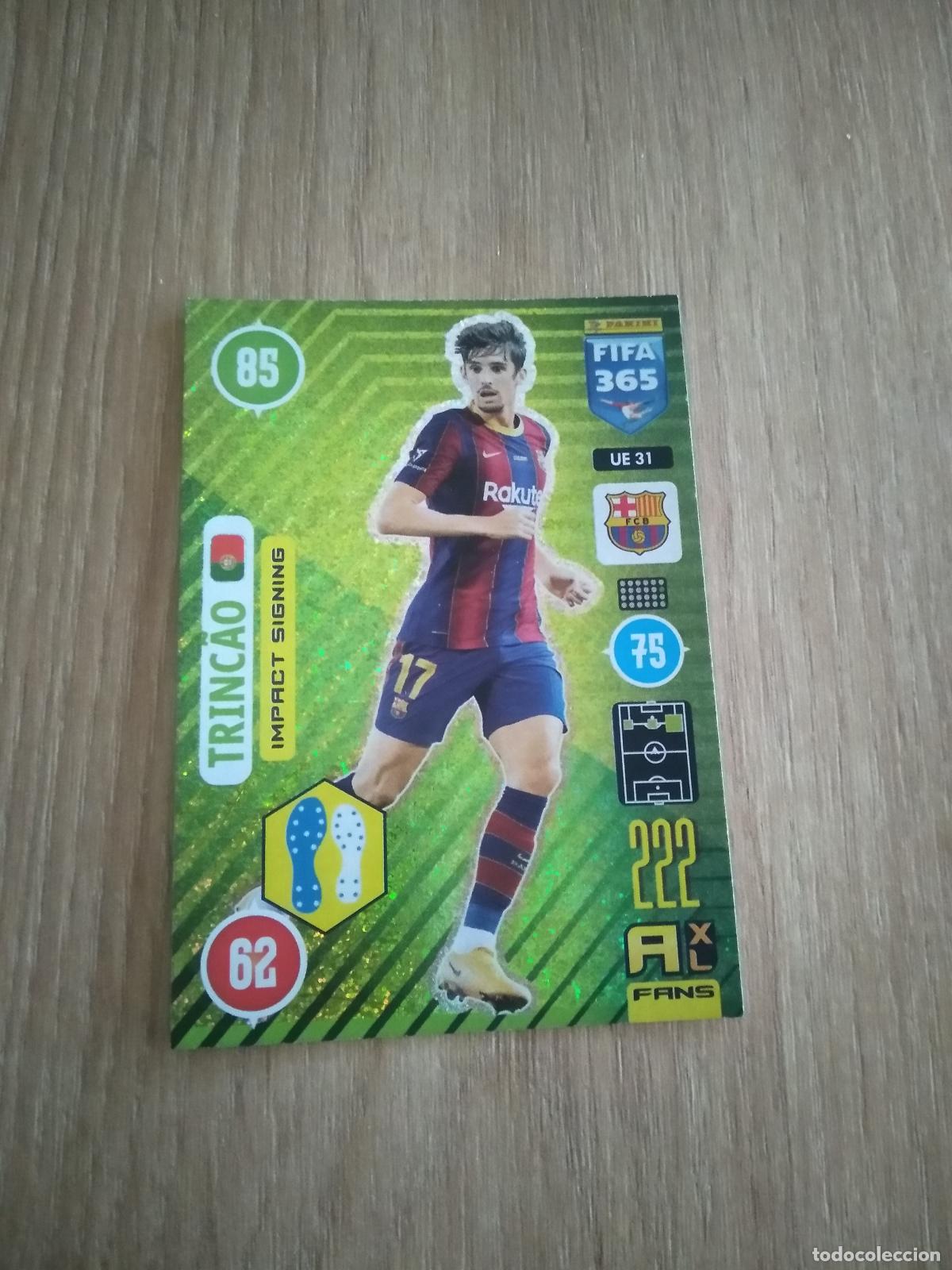 Cromos de F&uacute;tbol: UE 31 TRINCAO BARCELONA BAR&Ccedil;A CROMO FUTBOL PANINI ADRENALYN 20-21 FIFA 365 2020-2021