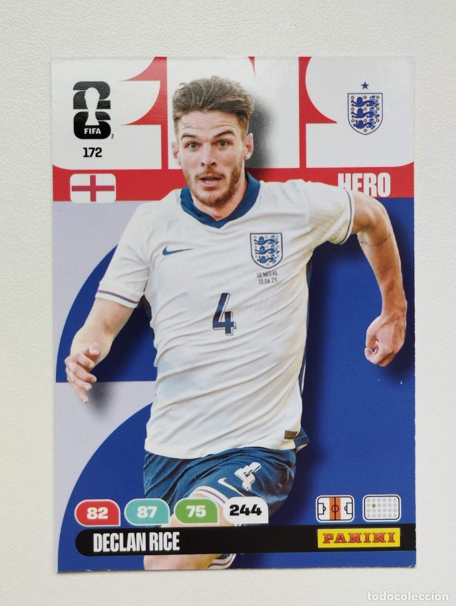 Cromos de F&uacute;tbol: CROMO CARD ADRENALYN MUNDIAL WORLD CUP 2026 HERO 172 DECLAN RICE INGLATERRA
