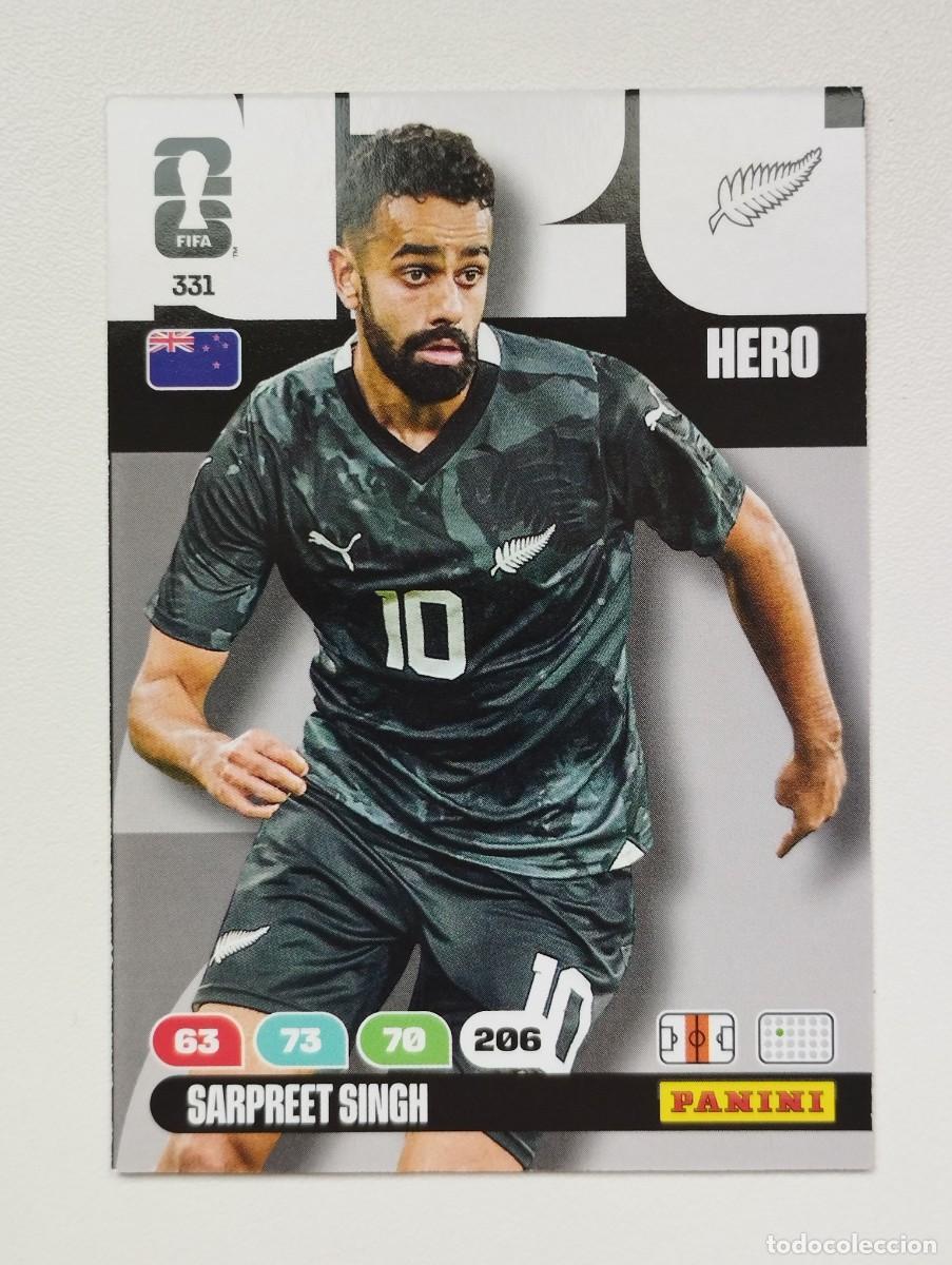 Cromos de F&uacute;tbol: CROMO CARD ADRENALYN MUNDIAL WORLD CUP 2026 HERO 331 SARPREET SINGH NUEVA ZELANDA