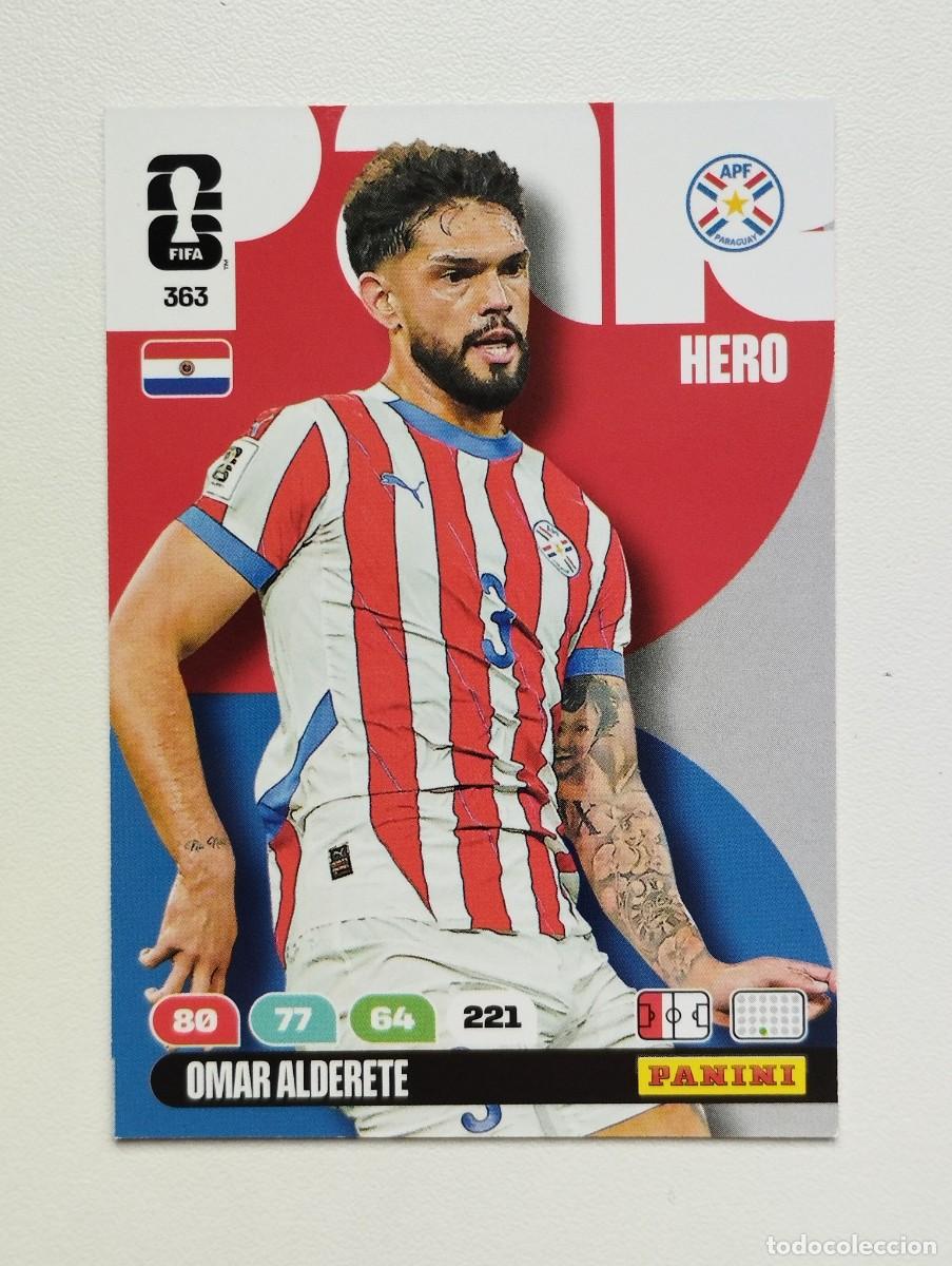 Cromos de F&uacute;tbol: CROMO CARD ADRENALYN MUNDIAL WORLD CUP 2026 HERO 363 OMAR ALDERETE PARAGUAY