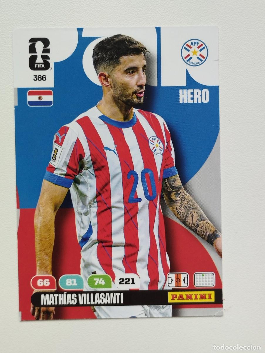 Cromos de F&uacute;tbol: CROMO CARD ADRENALYN MUNDIAL WORLD CUP 2026 HERO 366 MATHIAS VILLASANTI PARAGUAY