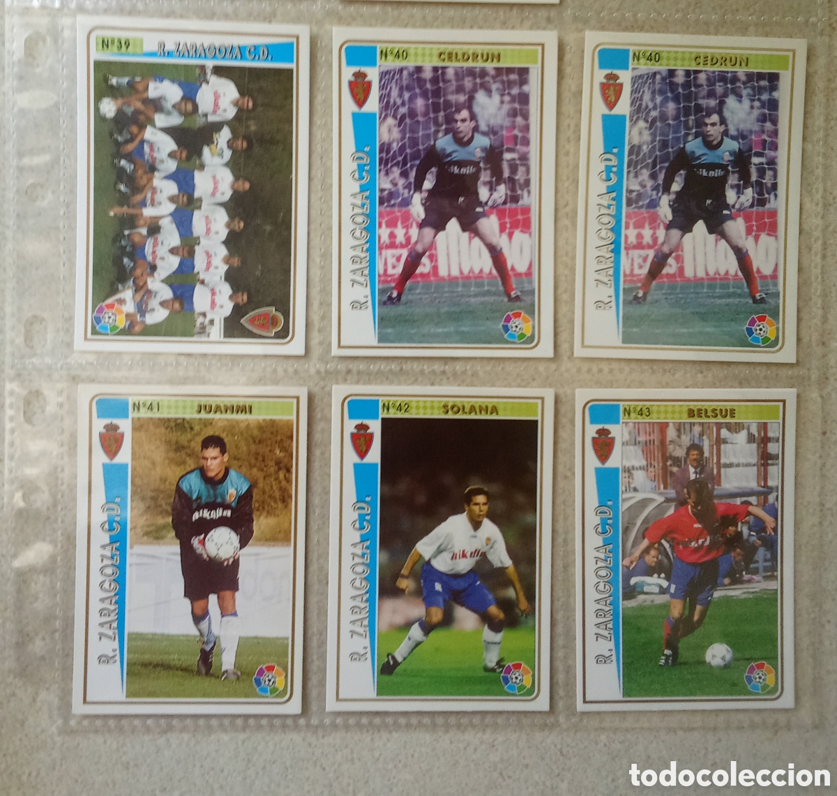 Cromos de F&uacute;tbol: 20 CROMOS DIFERENTES ZARAGOZA MUNDICROMO 94-95 PLANTILLA COMPLETA CELDRUN