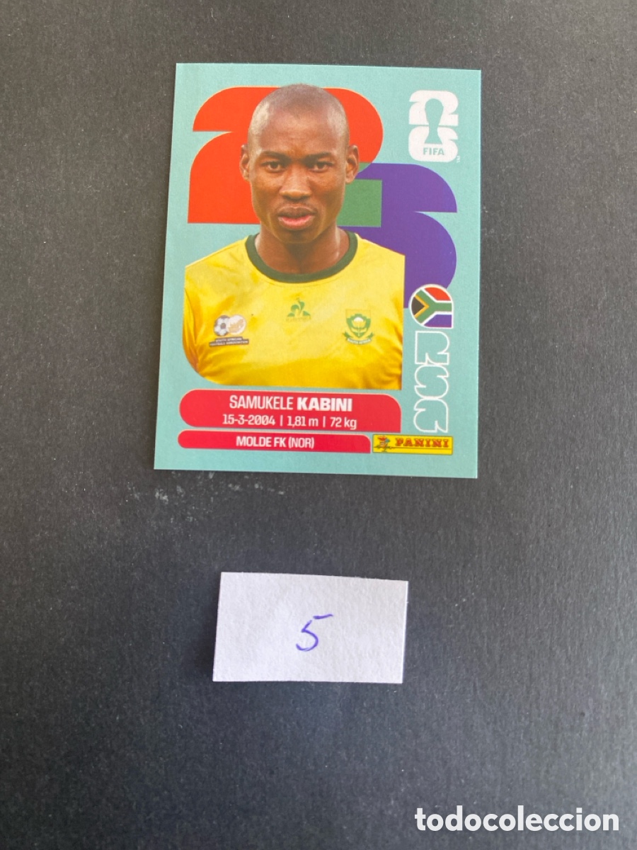 Cromos de F&uacute;tbol: Cromo Sud&aacute;frica Mundial 26 N* 5 nuevo