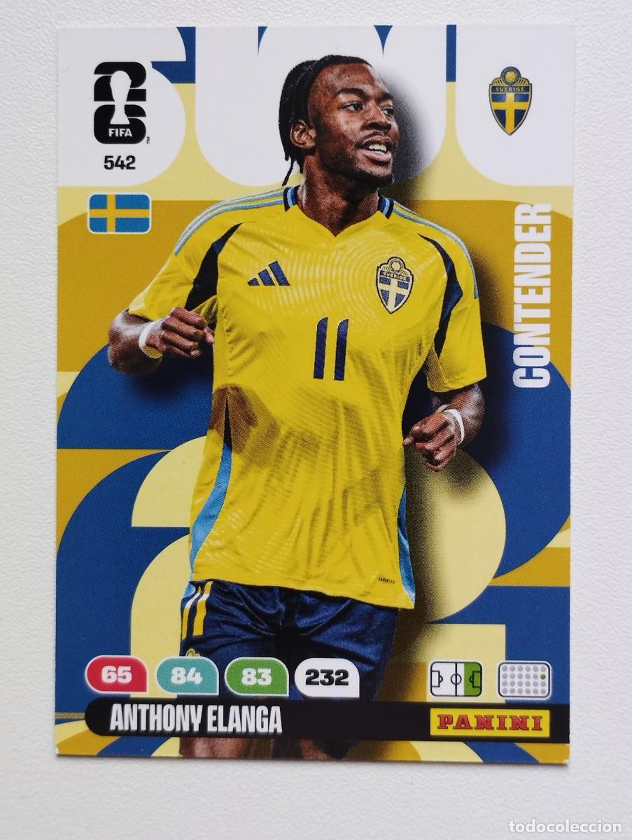 Cromos de F&uacute;tbol: CROMO CARD ADRENALYN MUNDIAL WORLD CUP 2026 CONTENDER 542 ANTHONY ELANGA SUECIA