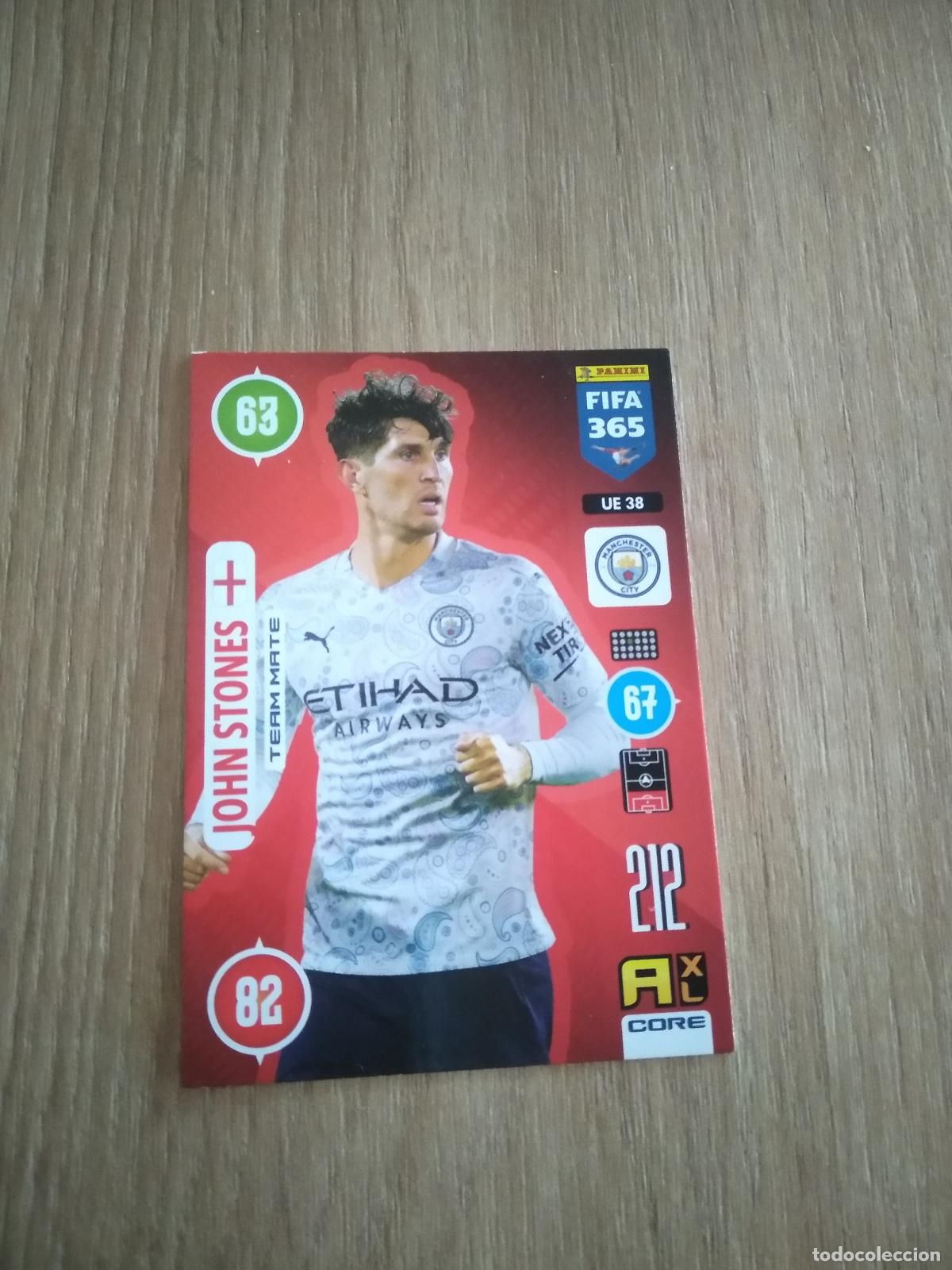 Cromos de F&uacute;tbol: UE 38 JOHN STONES MANCHESTER CITY CROMO FUTBOL PANINI ADRENALYN 20-21 FIFA 365 2020-2021