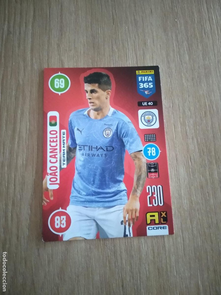 Cromos de F&uacute;tbol: UE 40 JOAO CANCELO MANCHESTER CITY CROMO FUTBOL PANINI ADRENALYN 20-21 FIFA 365 2020-2021