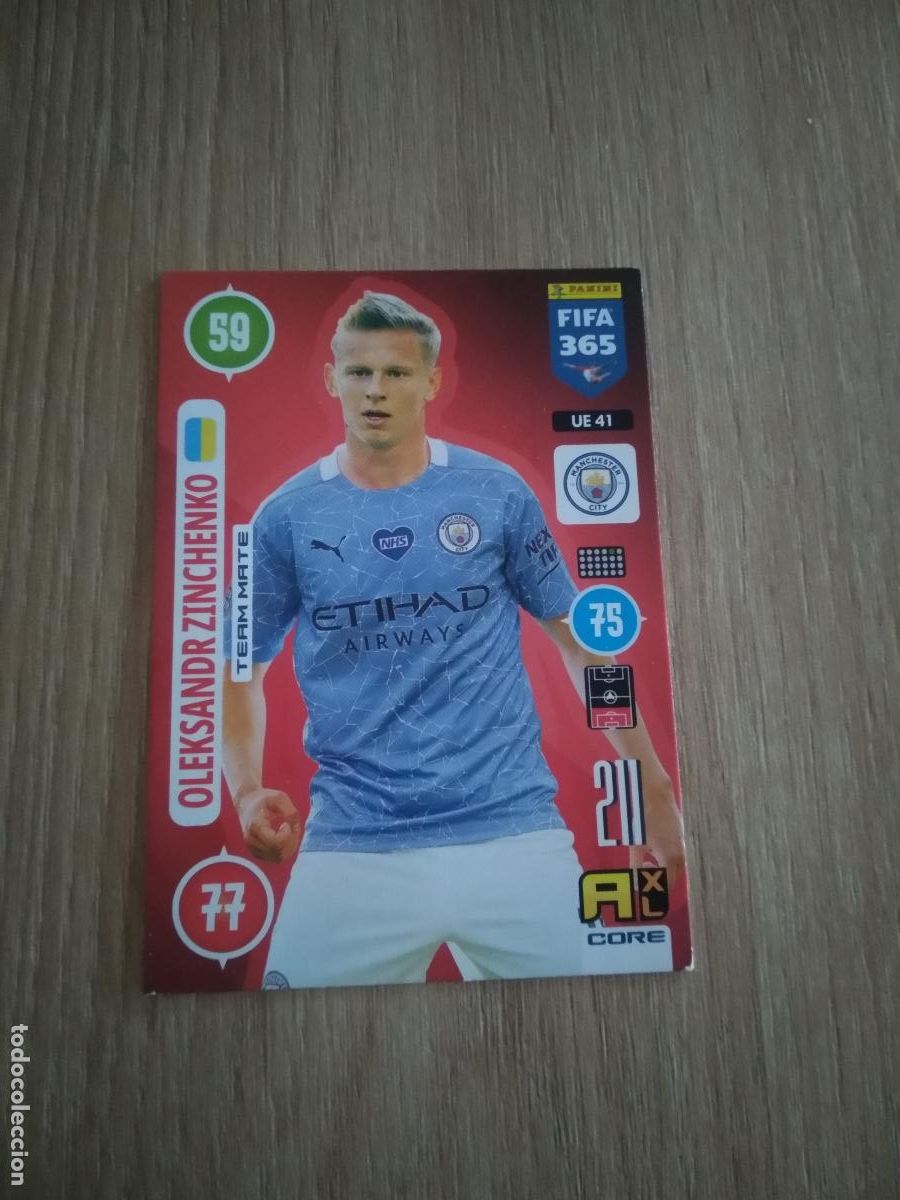 Cromos de F&uacute;tbol: UE 41 ZINCHENKO MANCHESTER CITY CROMO FUTBOL PANINI ADRENALYN 20-21 FIFA 365 2020-2021