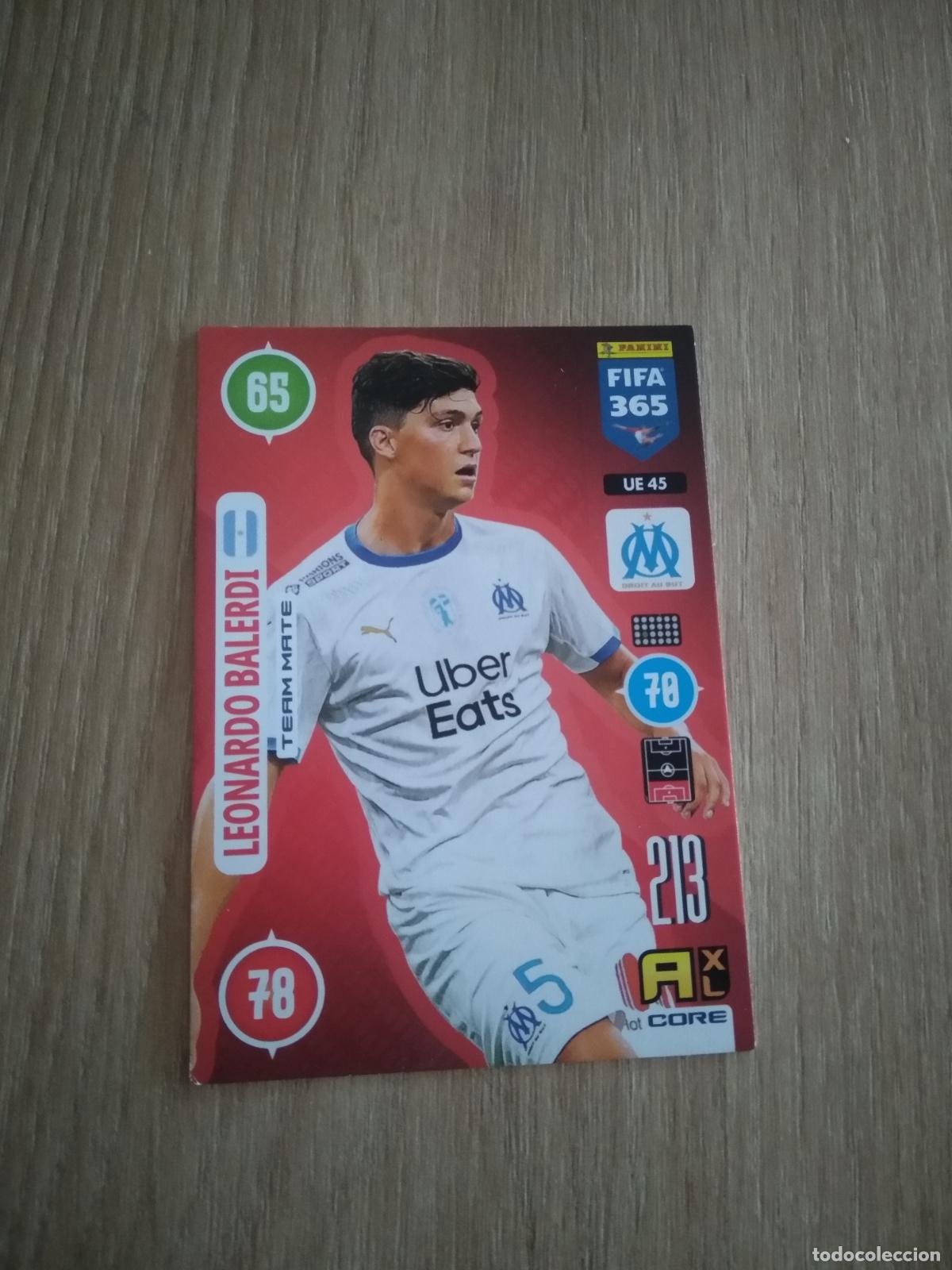 Cromos de F&uacute;tbol: UE 45 BALERDI OLYMPIQUE MARSELLA CROMO FUTBOL PANINI ADRENALYN 20-21 FIFA 365 2020-2021