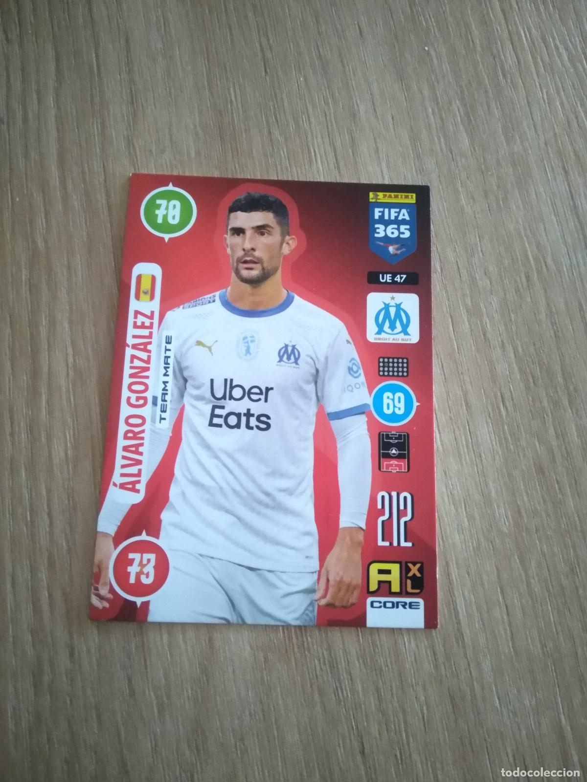 Cromos de F&uacute;tbol: UE 47 ALVARO GONZALEZ OLYMPIQUE MARSELLA CROMO FUTBOL PANINI ADRENALYN 20-21 FIFA 365 2020-2021
