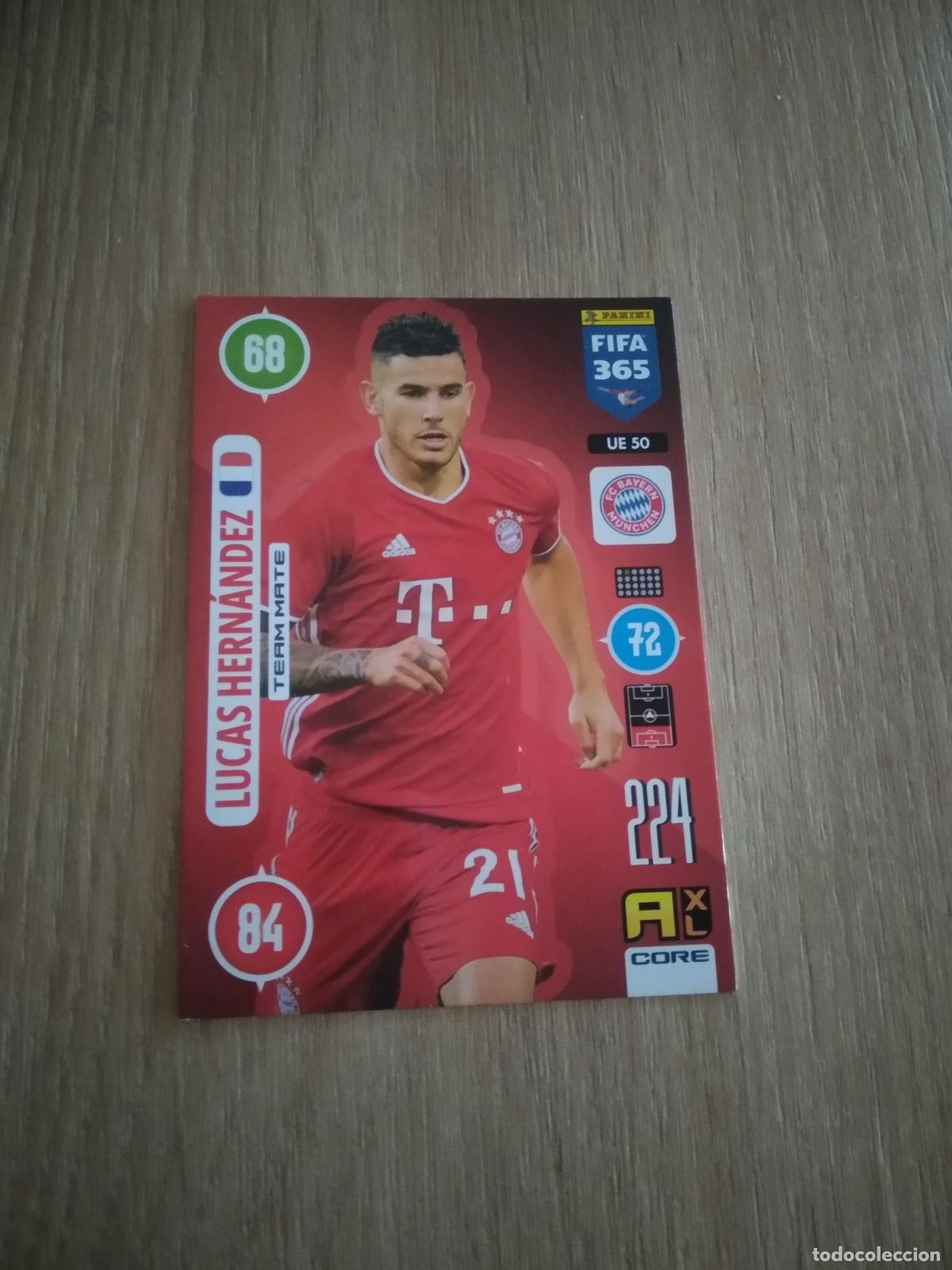 Cromos de F&uacute;tbol: UE 50 LUCAS HERNANDEZ BAYERN MUNICH CROMO FUTBOL PANINI ADRENALYN 20-21 FIFA 365 2020-2021