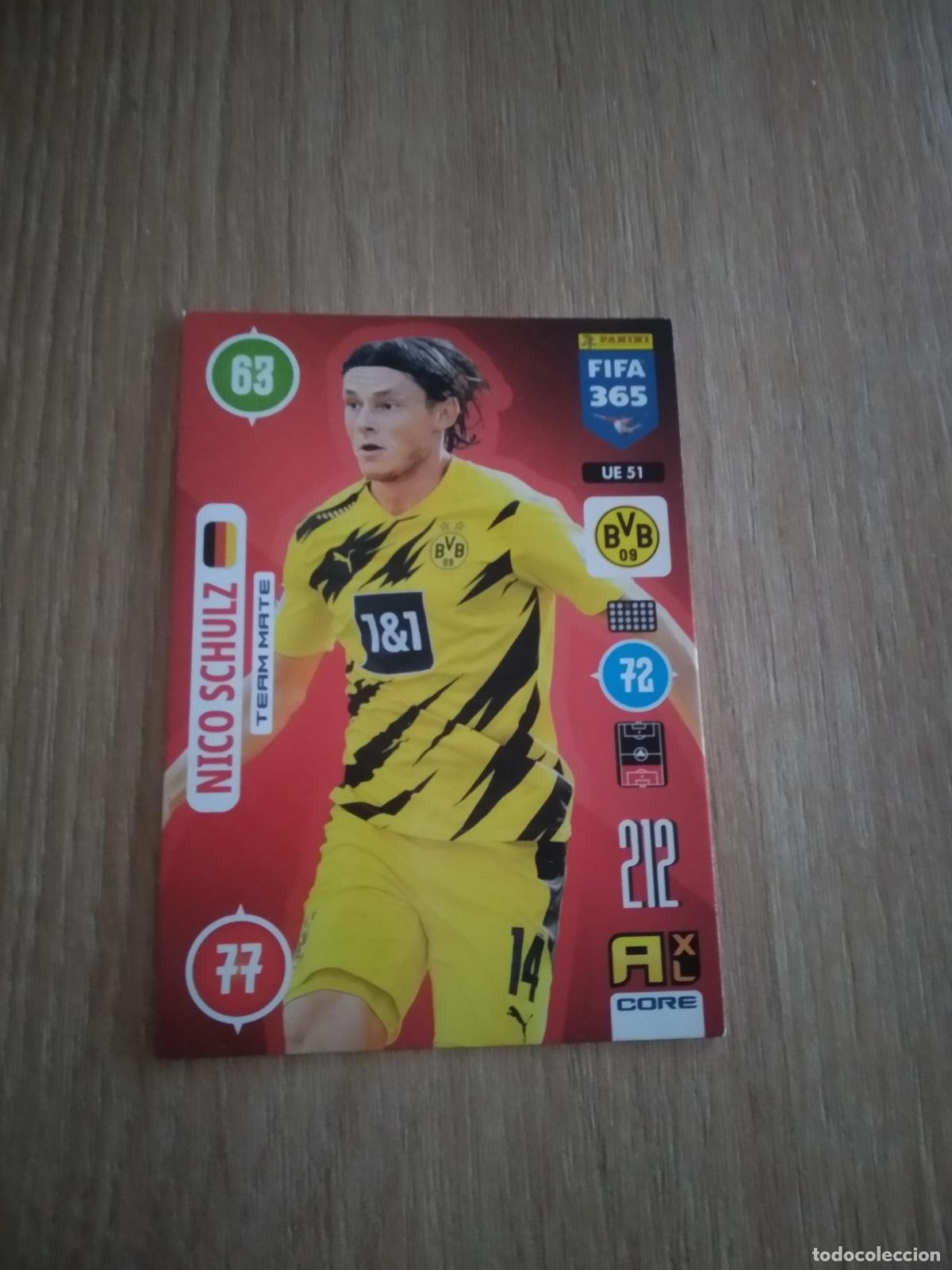Cromos de F&uacute;tbol: UE 51 NICO SCHULZ BORUSSIA DORTMUND CROMO FUTBOL PANINI ADRENALYN 20-21 FIFA 365 2020-2021