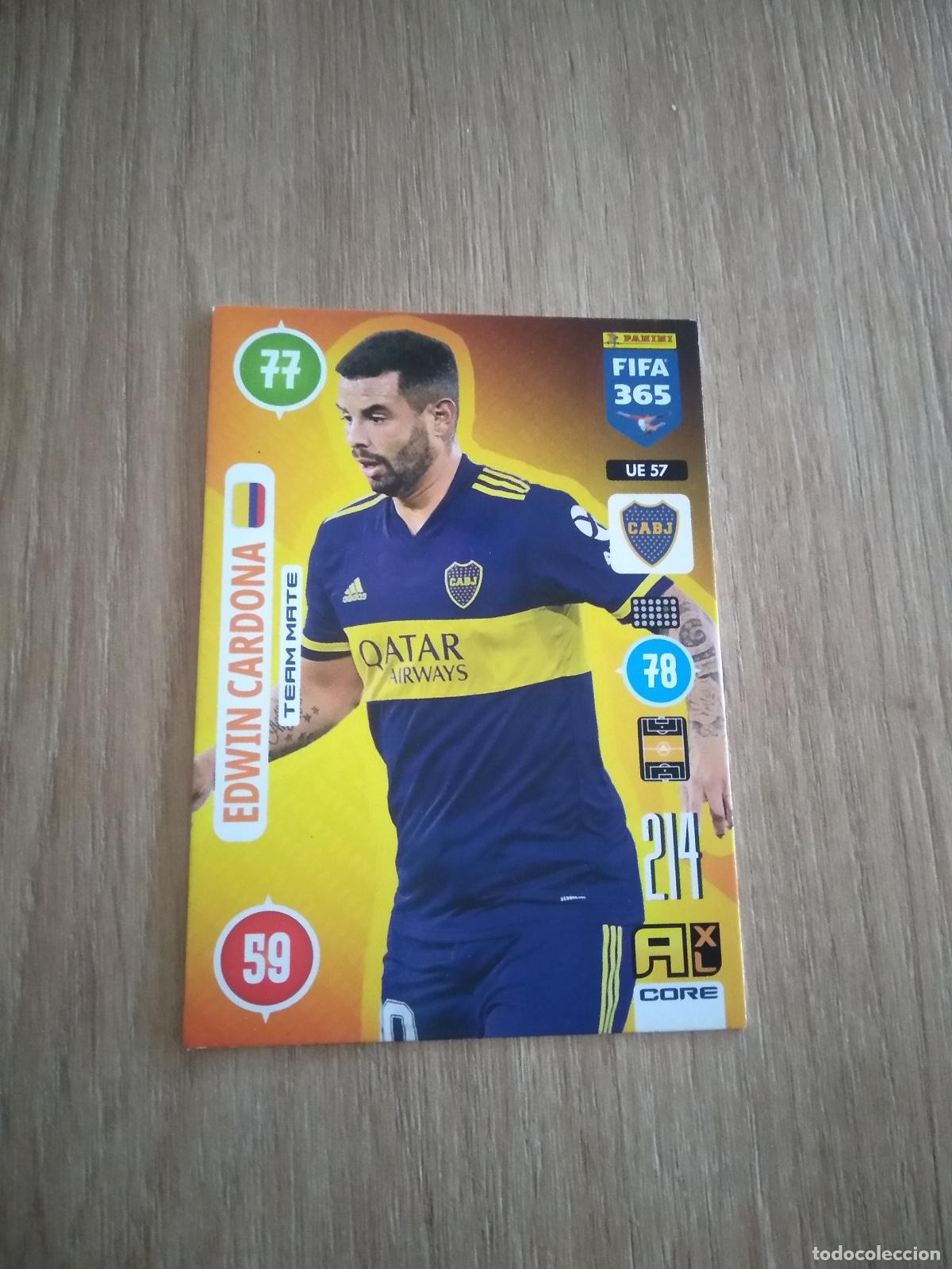 Cromos de F&uacute;tbol: UE 57 EDWIN CARDONA BOCA JUNIORS CROMO FUTBOL PANINI ADRENALYN 20-21 FIFA 365 2020-2021
