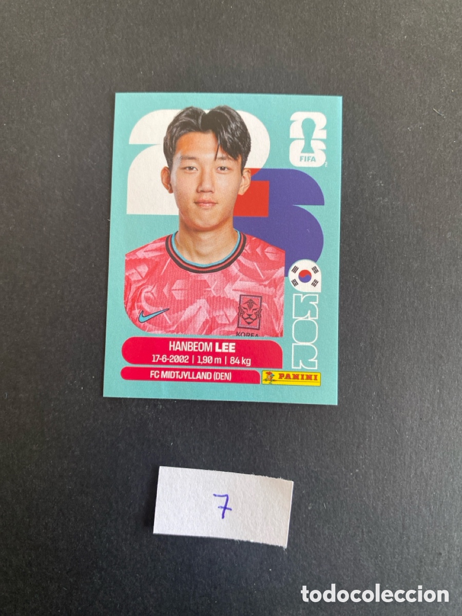 Cromos de F&uacute;tbol: Cromo Korea Mundial 26 N* 7 nuevo
