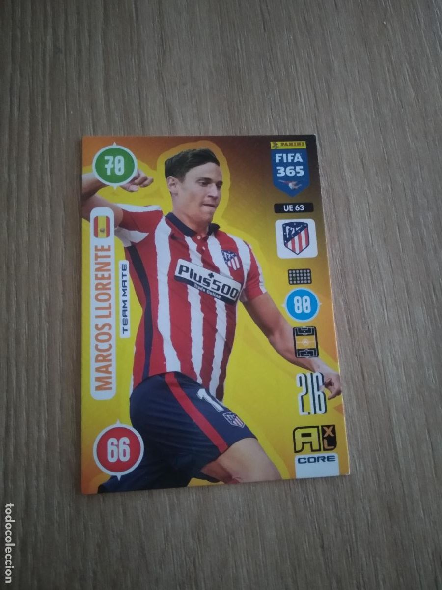 Figurine di Calcio: UE 63 MARCOS LLORENTE ATLETICO MADRID CROMO FUTBOL PANINI ADRENALYN 20-21 FIFA 365 2020-2021