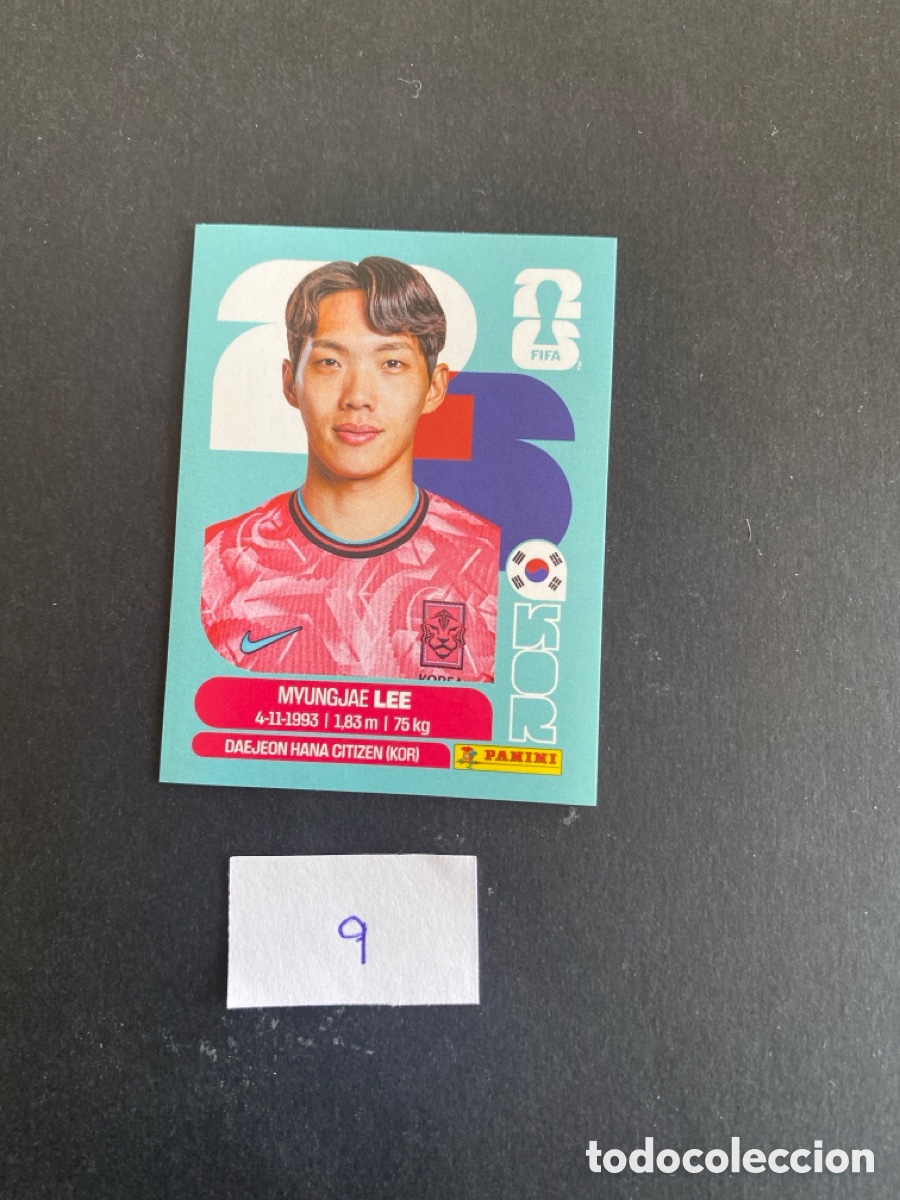 Cromos de F&uacute;tbol: Cromo Korea Mundial 26 N* 9 nuevo