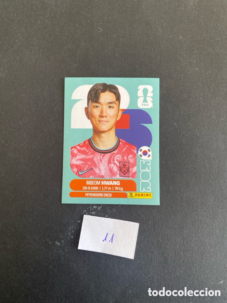 Cromos de F&uacute;tbol: Cromo Korea Mundial 26 N* 11 nuevo