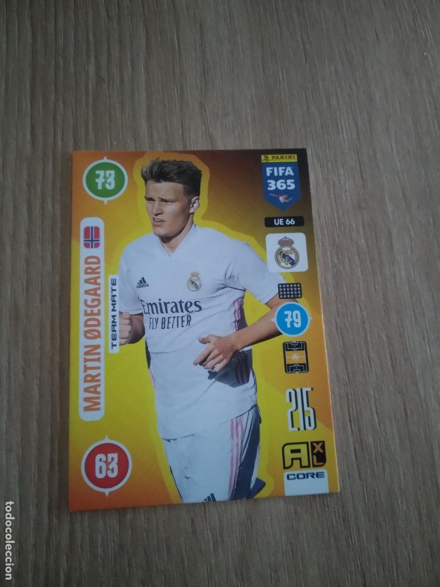 Figurine di Calcio: UE 66 ODEGAARD REAL MADRID CROMO FUTBOL PANINI ADRENALYN 20-21 FIFA 365 2020-2021