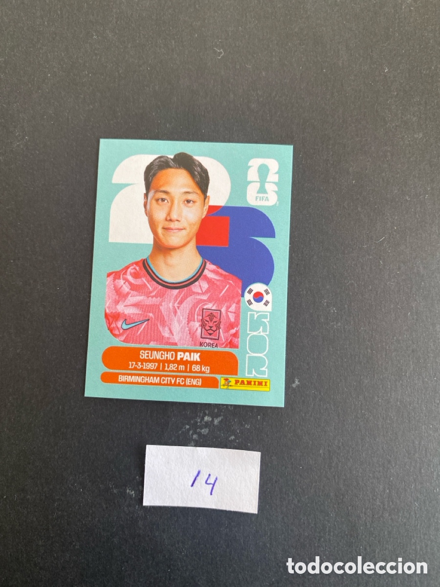 Cromos de Futebol: Cromo Korea Mundial 26 N* 14 nuevo