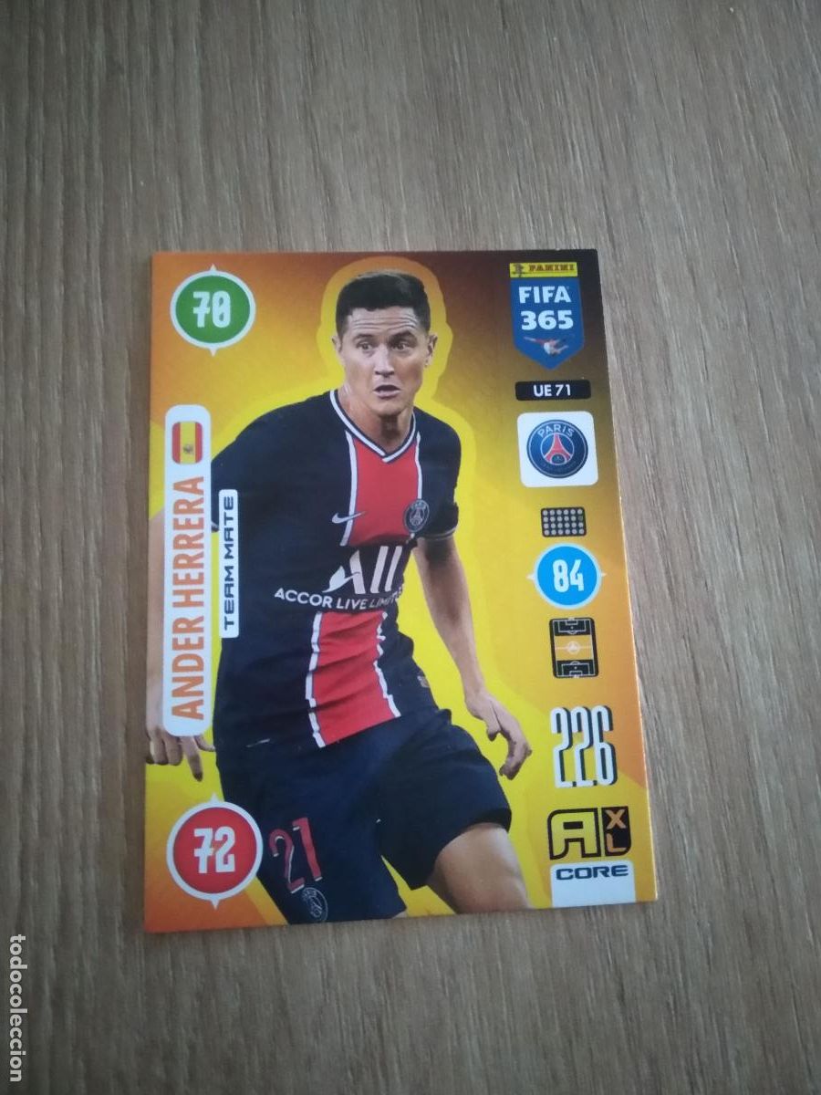 Cromos de Futebol: UE 71 ANDER HERRERA PARIS SAINT GERMAIN PSG CROMO FUTBOL PANINI ADRENALYN 20-21 FIFA 365 2020-2021