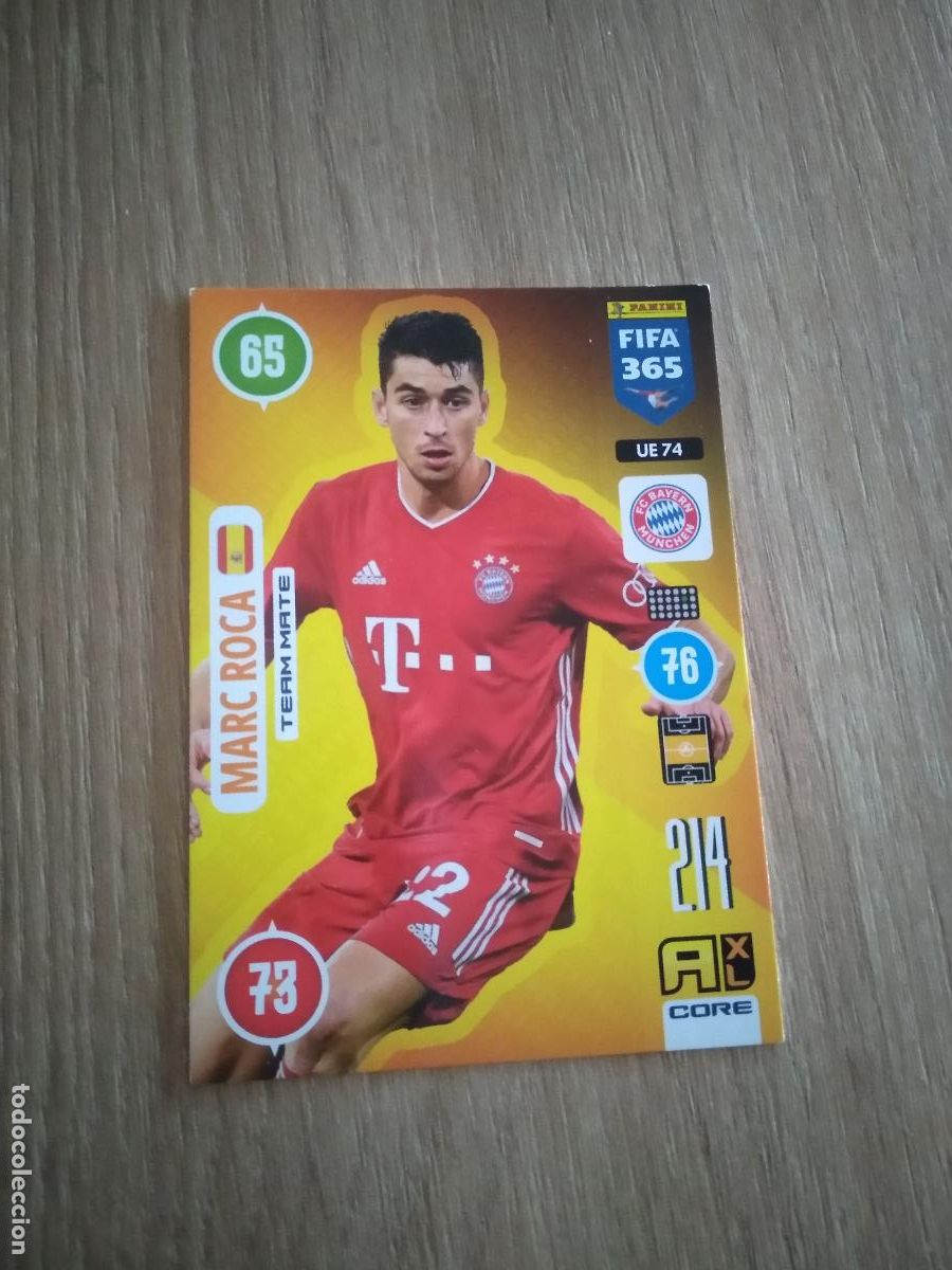 Cartes &agrave; collectionner de Football: UE 74 MARC ROCA BAYERN MUNICH CROMO FUTBOL PANINI ADRENALYN 20-21 FIFA 365 2020-2021