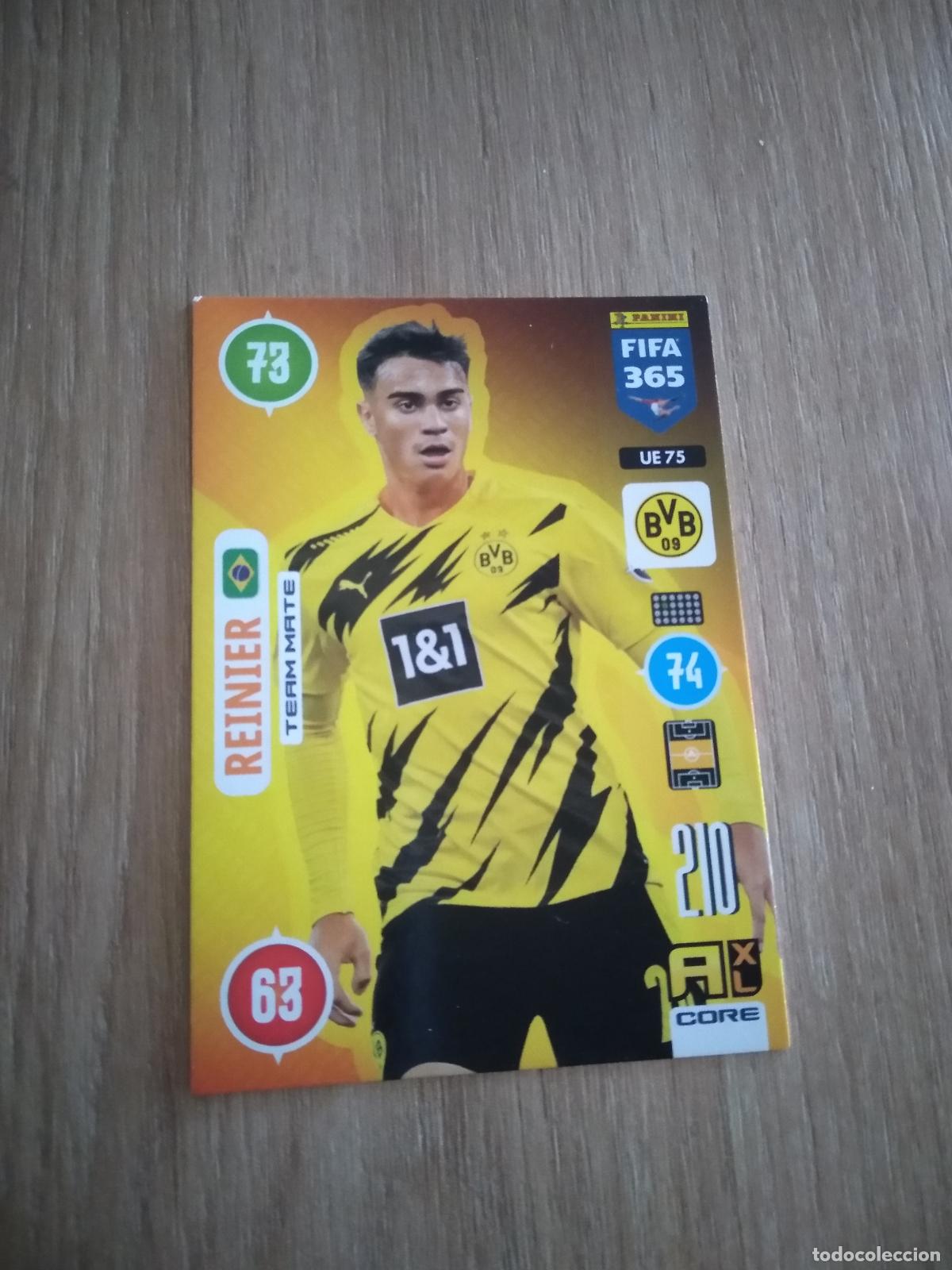 Cartes &agrave; collectionner de Football: UE 75 REINIER BORUSSIA DORTMUND CROMO FUTBOL PANINI ADRENALYN 20-21 FIFA 365 2020-2021