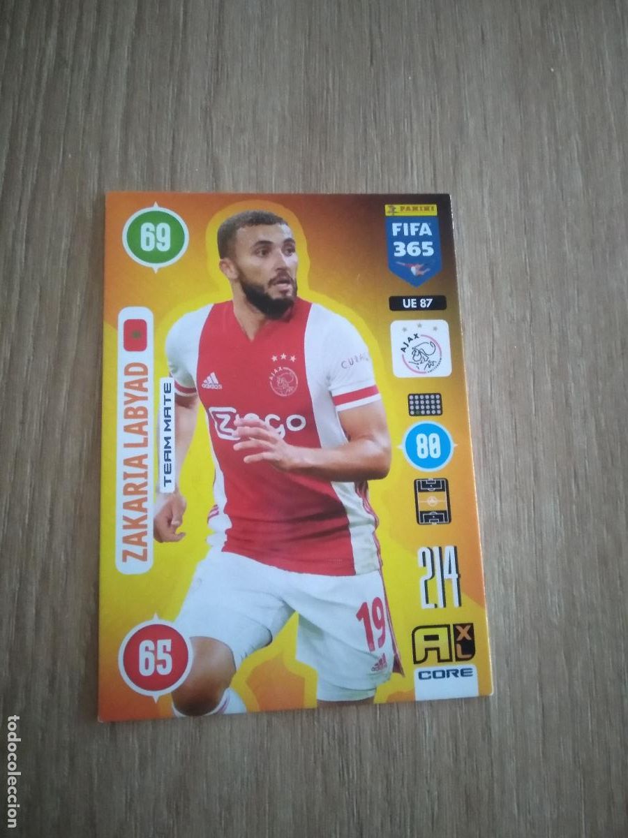 Cartes &agrave; collectionner de Football: UE 87 ZAKARIA LABYAD AJAX CROMO FUTBOL PANINI ADRENALYN 20-21 FIFA 365 2020-2021