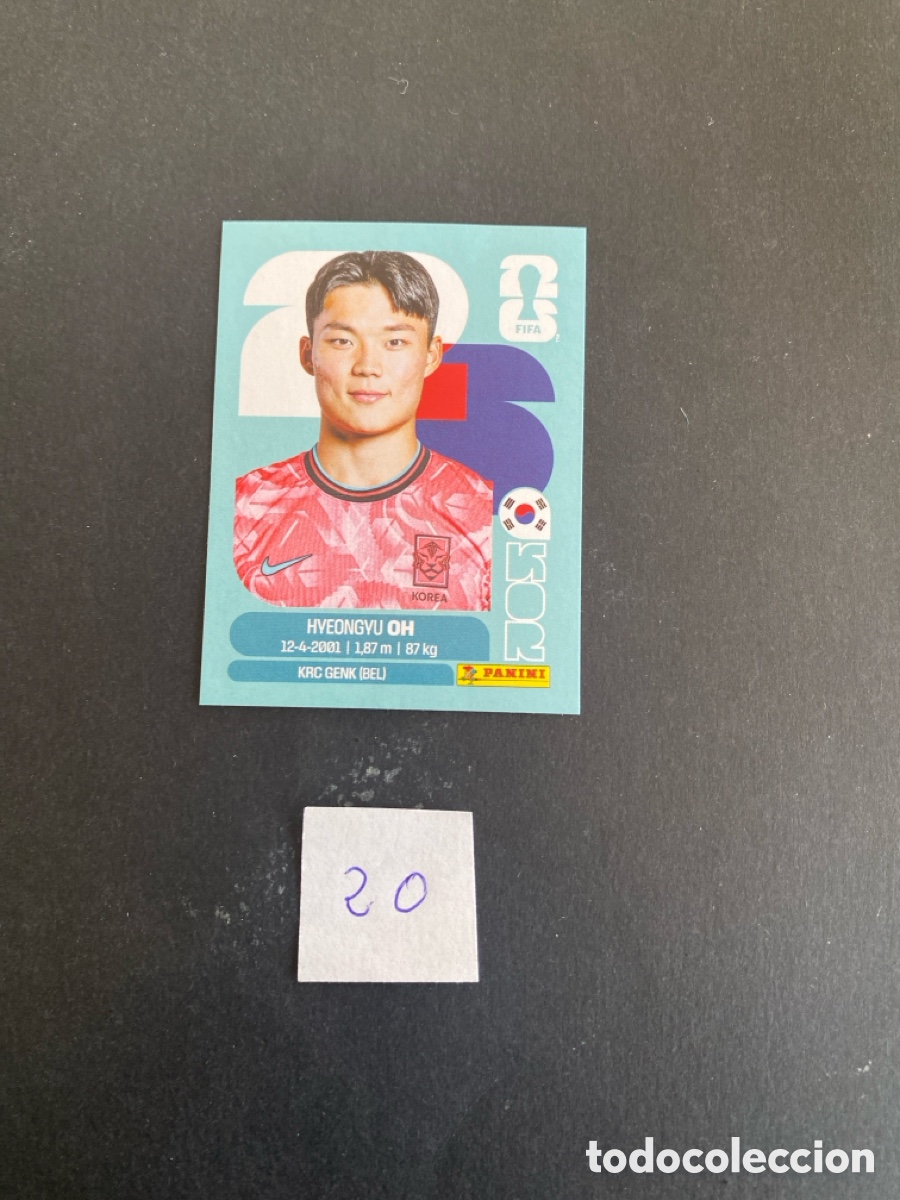 Cartes &agrave; collectionner de Football: Cromo Korea Mundial 26 N* 20 nueva