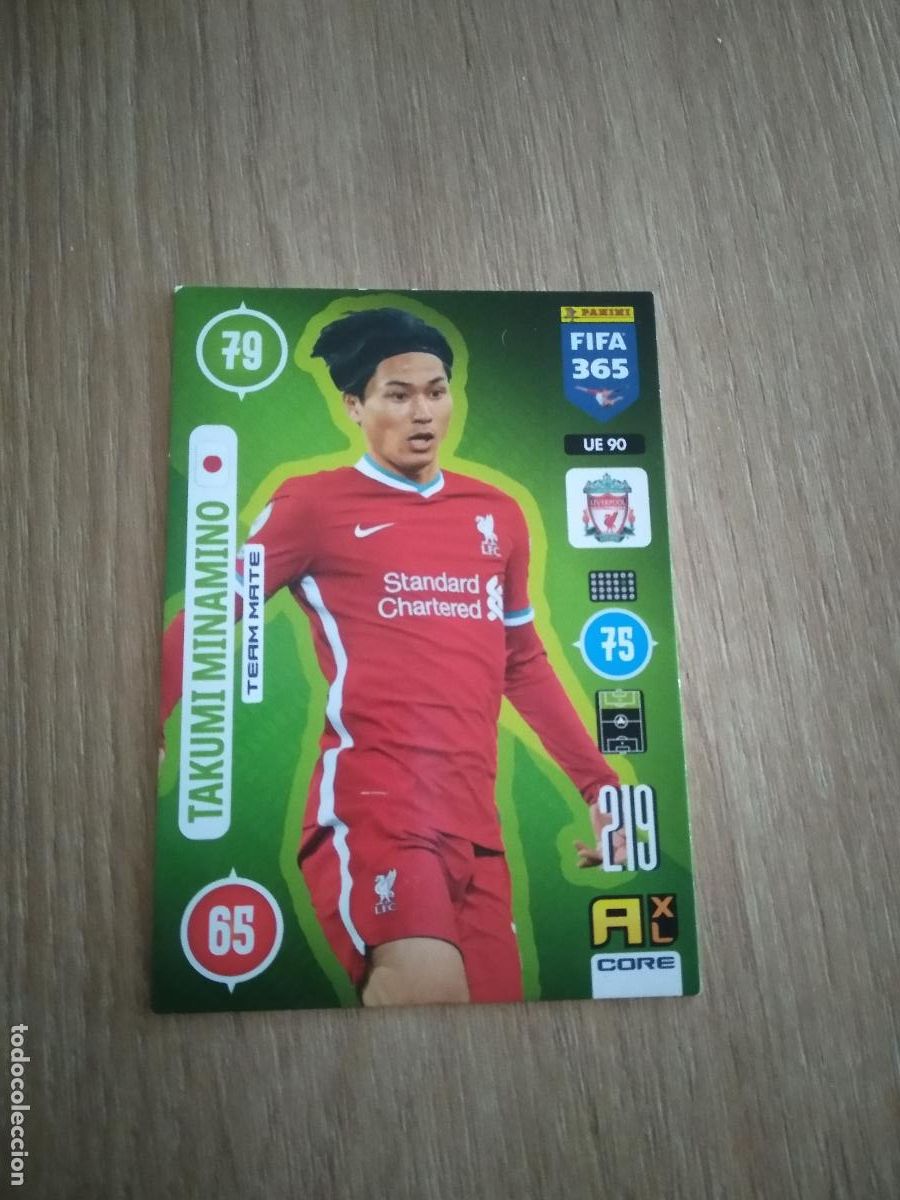 Cromos de Futebol: UE 90 TAKUMI MINAMINO LIVERPOOL CROMO FUTBOL PANINI ADRENALYN 20-21 FIFA 365 2020-2021