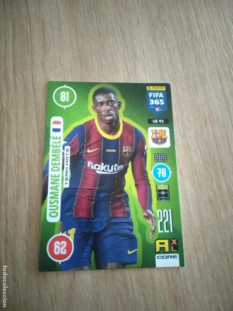 Cromos de Futebol: UE 93 DEMBELE BARCELONA BAR&Ccedil;A CROMO FUTBOL PANINI ADRENALYN 20-21 FIFA 365 2020-2021