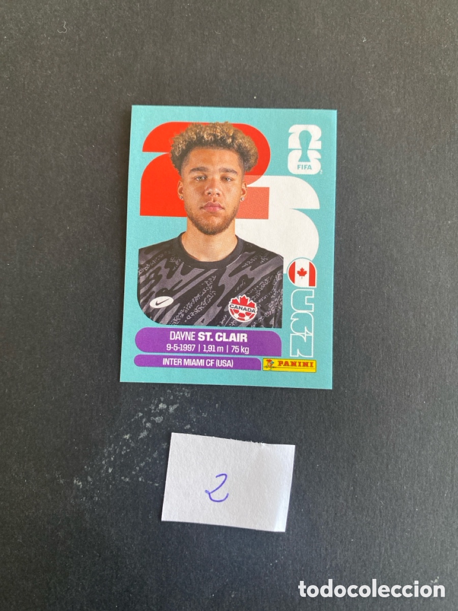 Cromos de F&uacute;tbol: Cromo Canada Mundial 26 N* 2 nuevo