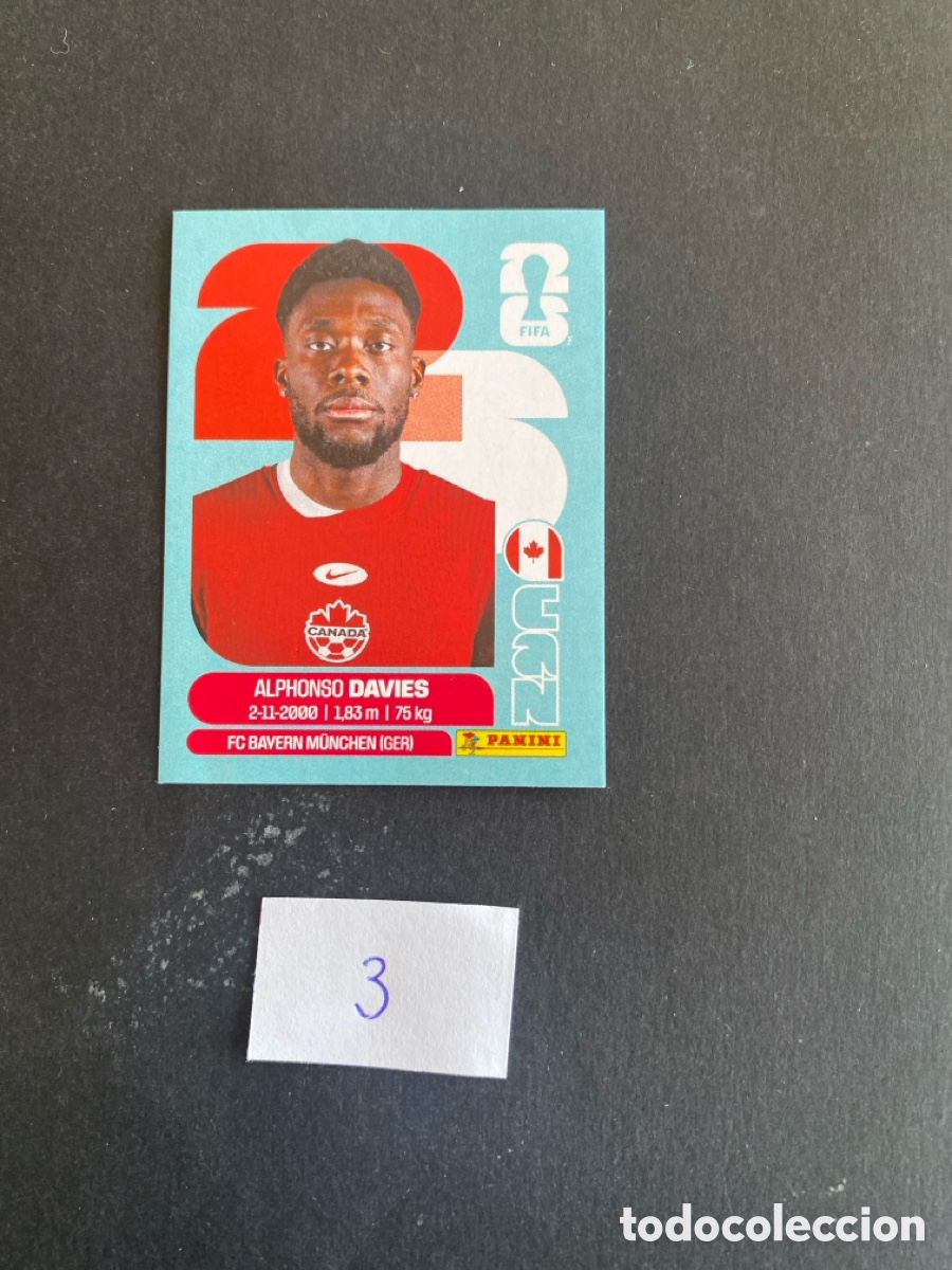 Cromos de F&uacute;tbol: Cromo Canada Mundial 26 N* 3 nuevo