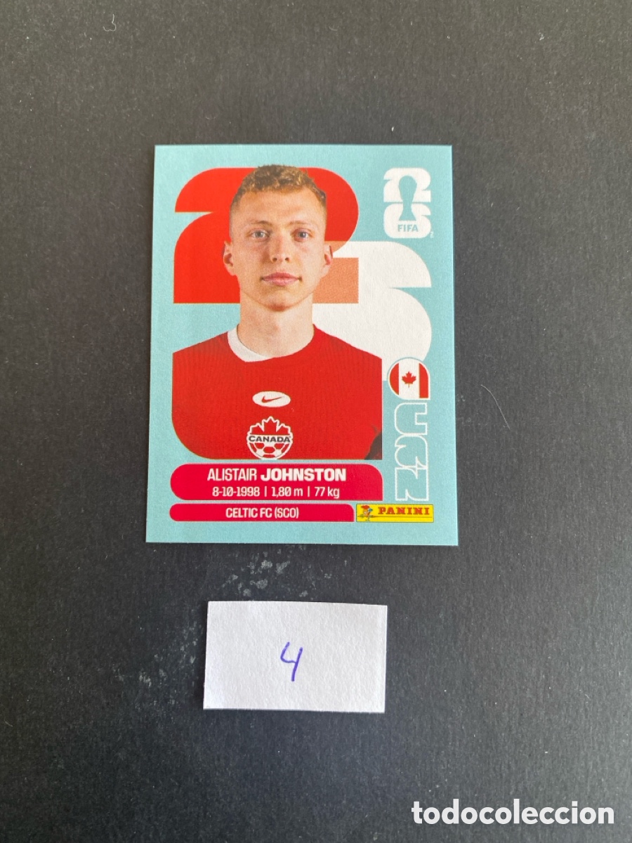 Cromos de F&uacute;tbol: Cromo Canada Mundial 26 N* 4 nuevo