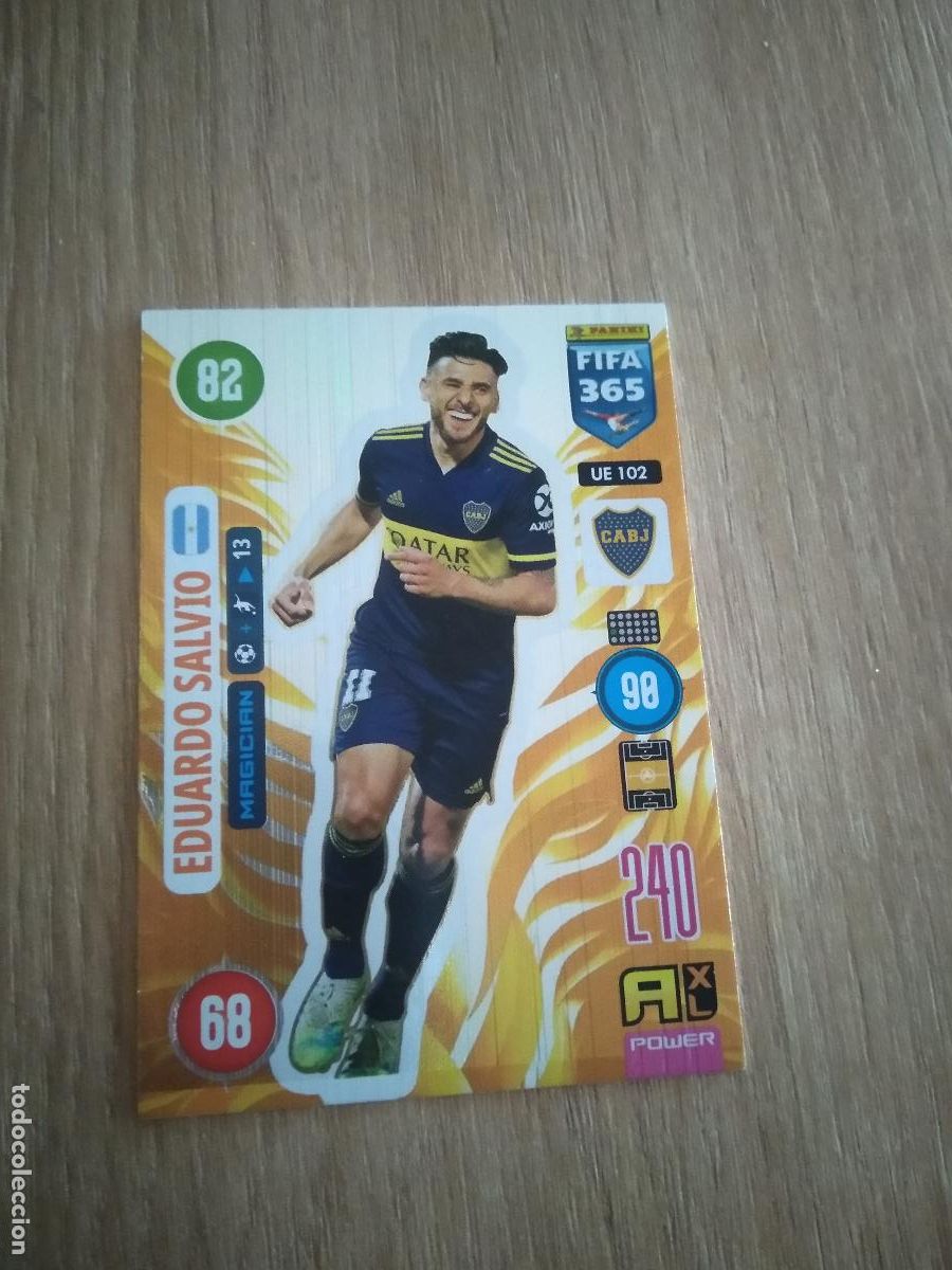 Cromos de F&uacute;tbol: UE 102 SALVIO BOCA JUNIORS CROMO FUTBOL PANINI ADRENALYN 20-21 FIFA 365 2020-2021