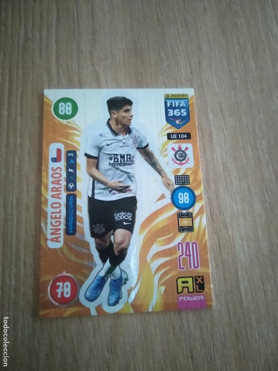 Cromos de F&uacute;tbol: UE 104 ANGELO ARAOS CORINTHIANS CROMO FUTBOL PANINI ADRENALYN 20-21 FIFA 365 2020-2021