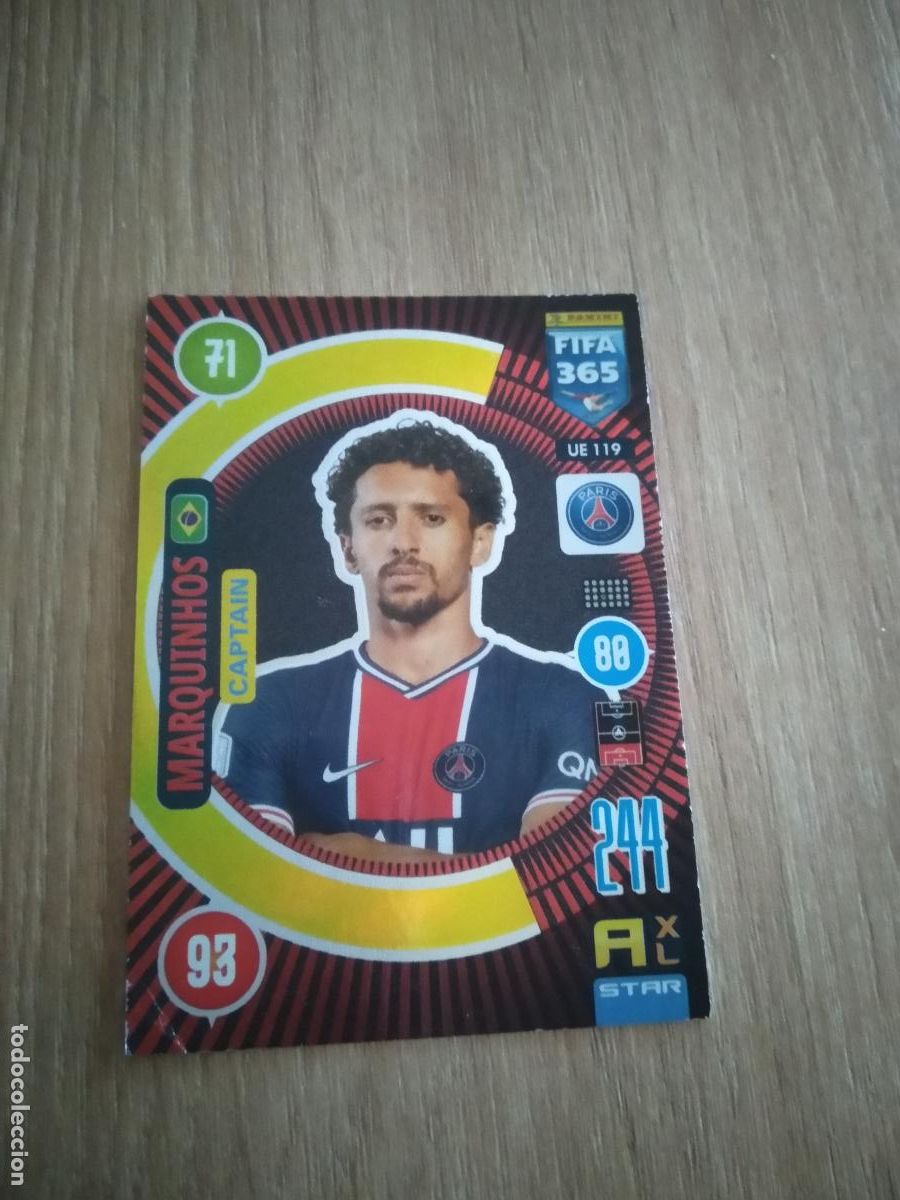 Cromos de F&uacute;tbol: UE 119 MARQUINHOS PARIS SAINT GERMAIN PSG CROMO FUTBOL PANINI ADRENALYN 20-21 FIFA 365 2020-2021
