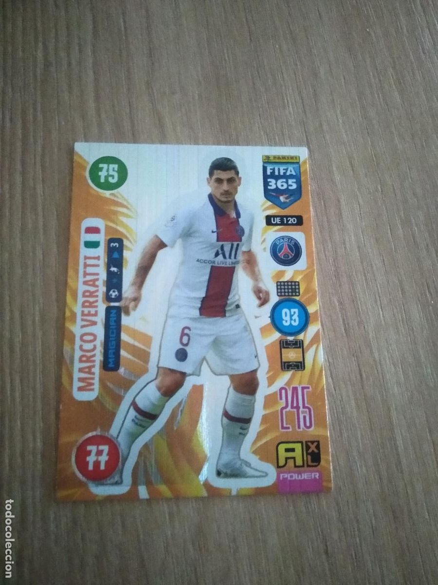 Cromos de F&uacute;tbol: UE 120 VERRATTI PARIS SAINT GERMAIN PSG CROMO FUTBOL PANINI ADRENALYN 20-21 FIFA 365 2020-2021