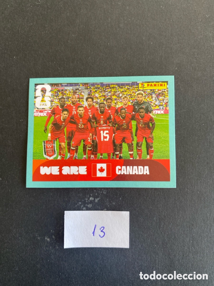 Cromos de F&uacute;tbol: Cromo Canada Mundial 26 N* 13 nuevo