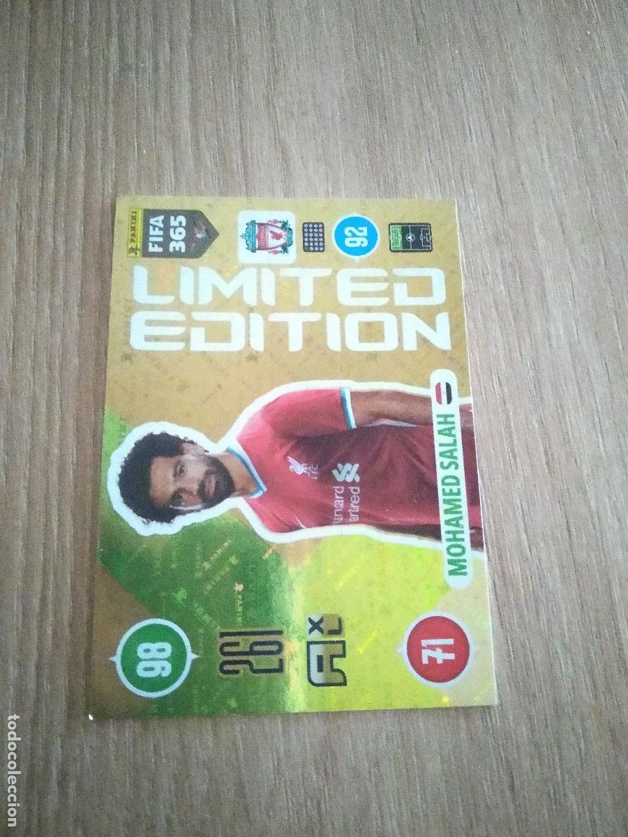Cromos de F&uacute;tbol: SALAH LIVERPOOL EDICION LIMITADA CROMO FUTBOL PANINI ADRENALYN 20-21 FIFA 365 2020-2021