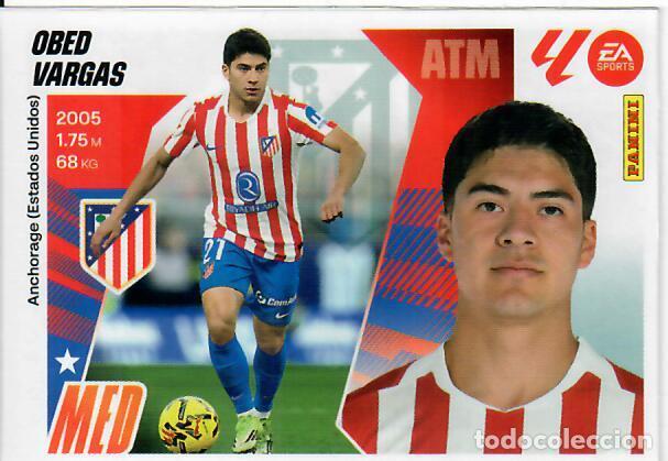 Cromos de F&uacute;tbol: CROMO PANINI LIGA ESTE 2025-26 (25 - 26) - MERCADO DE INVIERNO N&ordm; 4 - OBED VARGAS - ATL&Eacute;TICO MADRID