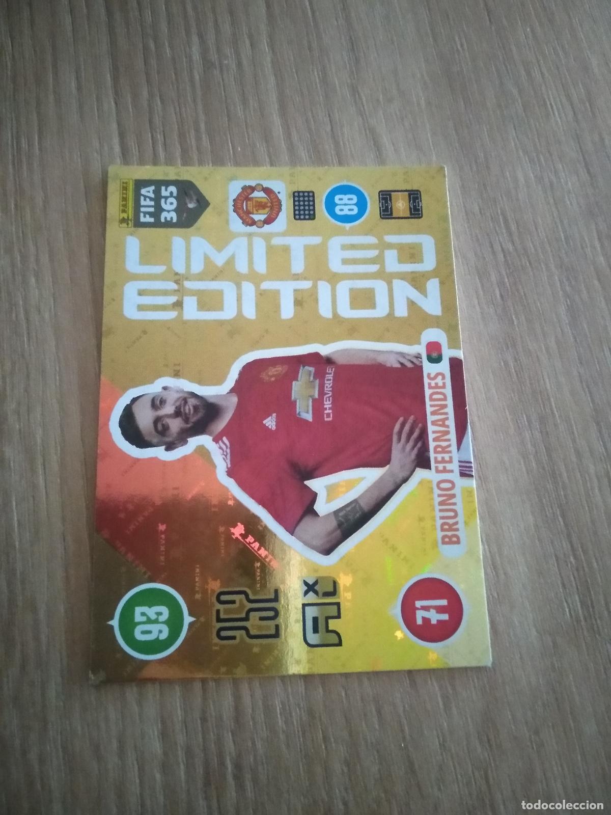 Cromos de F&uacute;tbol: BRUNO FERNADES MANCHESTER EDICION LIMITADA CROMO FUTBOL PANINI ADRENALYN 20-21 FIFA 365 2020-2021