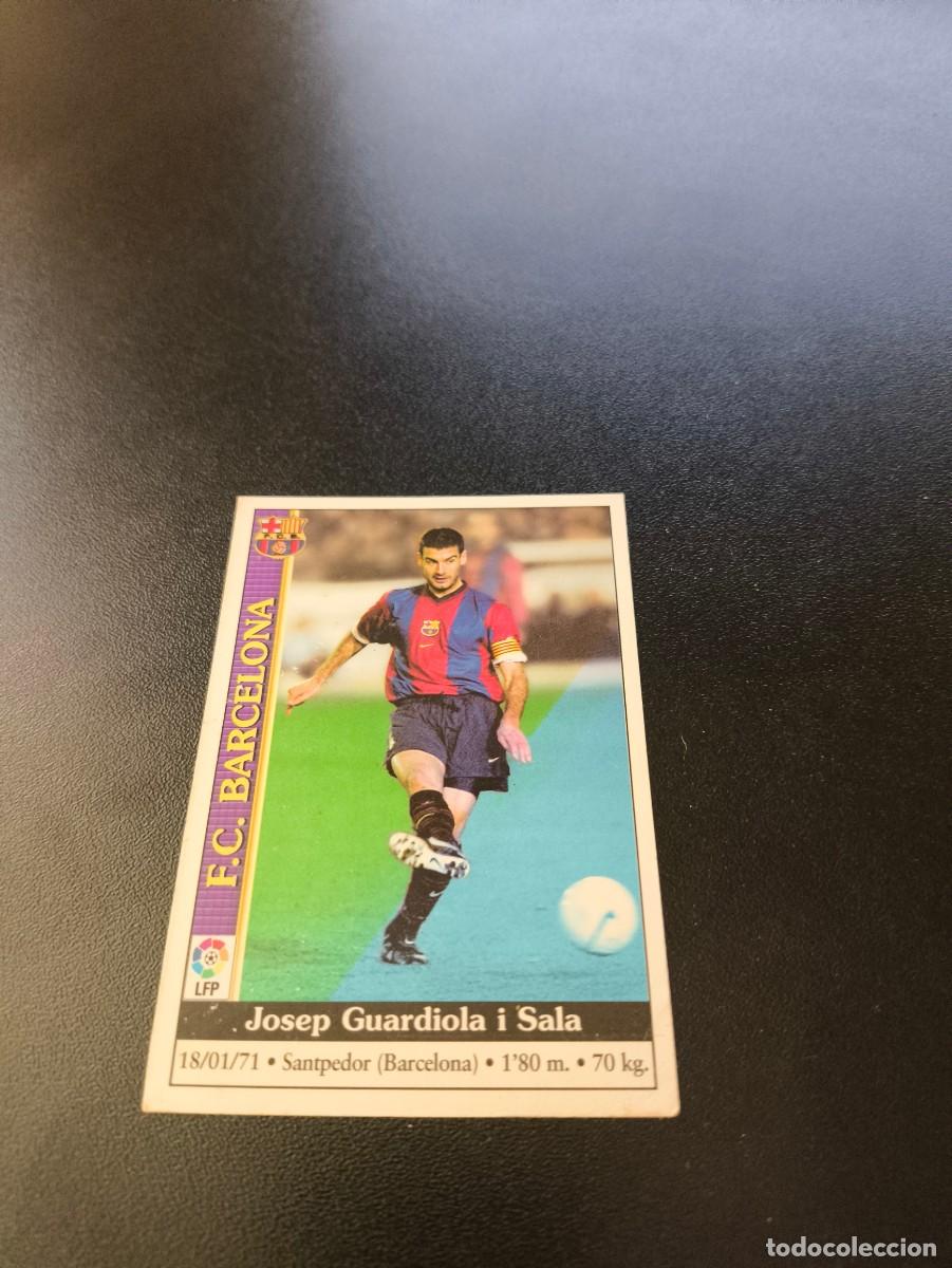Football Stickers: 9 Guardiola ERROR IMPRESION BARCELONA MUNDICROMO FICHAS LIGA 1999 2000 99 00 NO PANINI ESTE