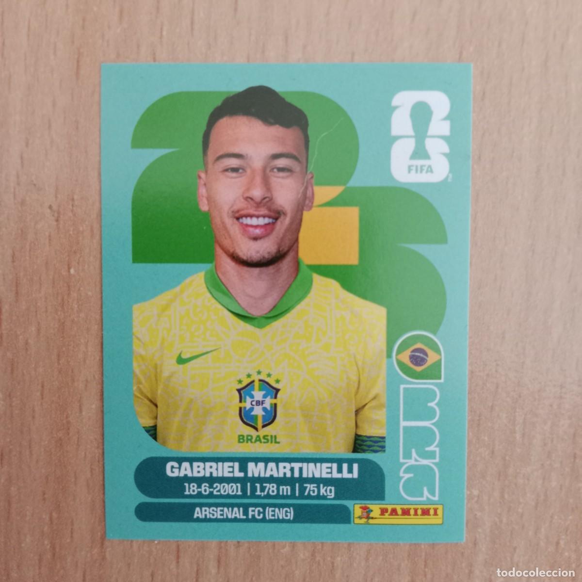 Cromos de F&uacute;tbol: GABRIEL MARTINELLI , BRASIL , STICKER CROMO N&ordm; BRA 18 , FIFA WORLD CUP 2026 - PANINI - A&Ntilde;O 2026.