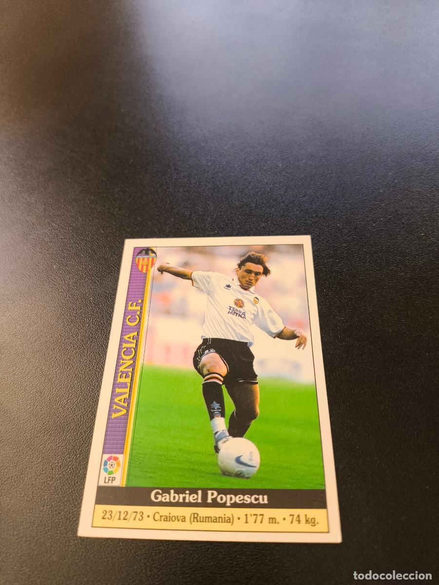 Cromos de F&uacute;tbol: 67 Popescu BAJA VALENCIA MUNDICROMO FICHAS LIGA 1999 2000 99 00 NO PANINI ESTE
