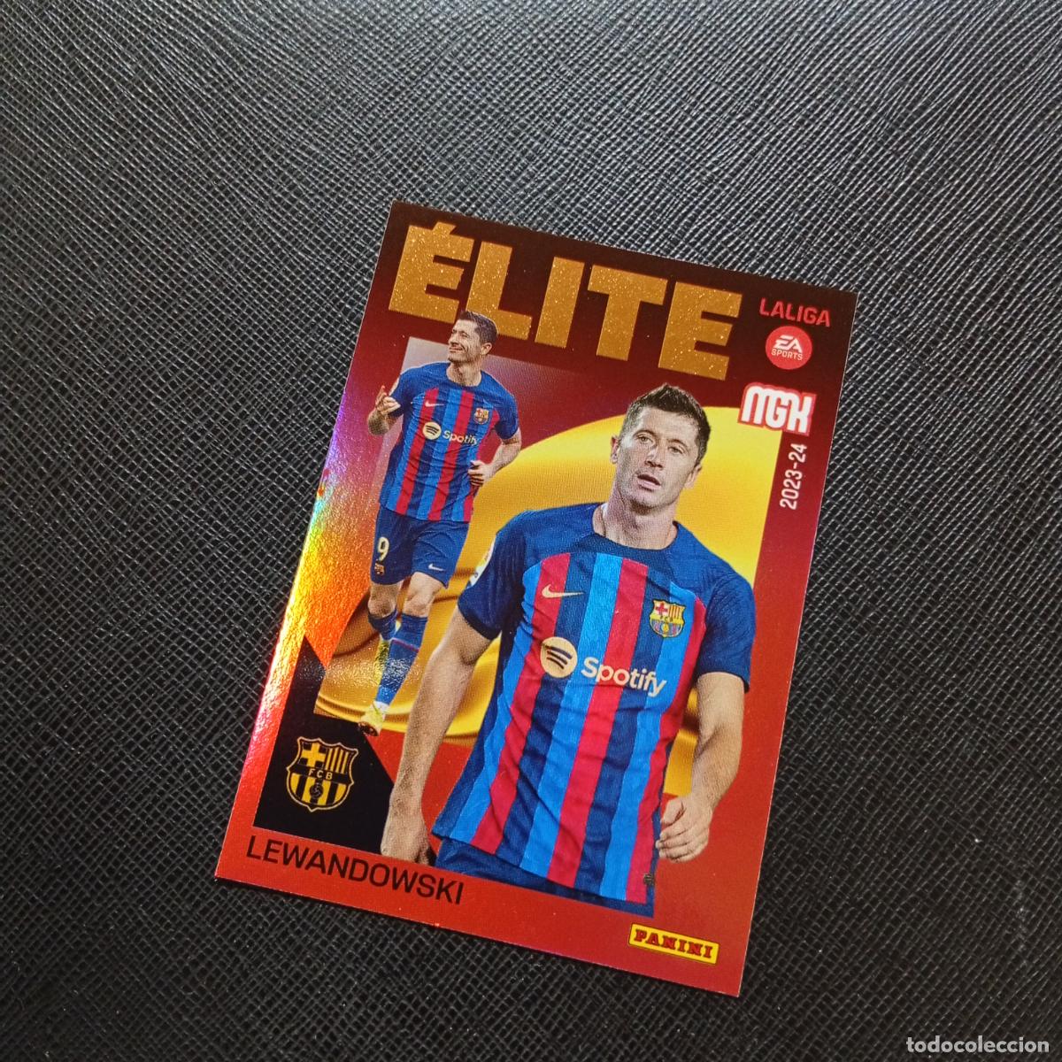 Cromos de F&uacute;tbol: 9 LEWANDOWSKI BARCELONA PANINI MEGACRACKS 2023 2024 CROMO FUTBOL 23 24 - A143 PG163 ELITE
