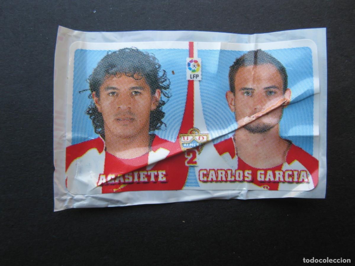 Cromos de F&uacute;tbol: ACASIETE Y CARLOS GARCIA (U.D. ALMER&Iacute;A) - CROMO N&ordm; 2 - &Aacute;LBUM CHICLE LIGA 2007-2008 - PANINI - 07-08.