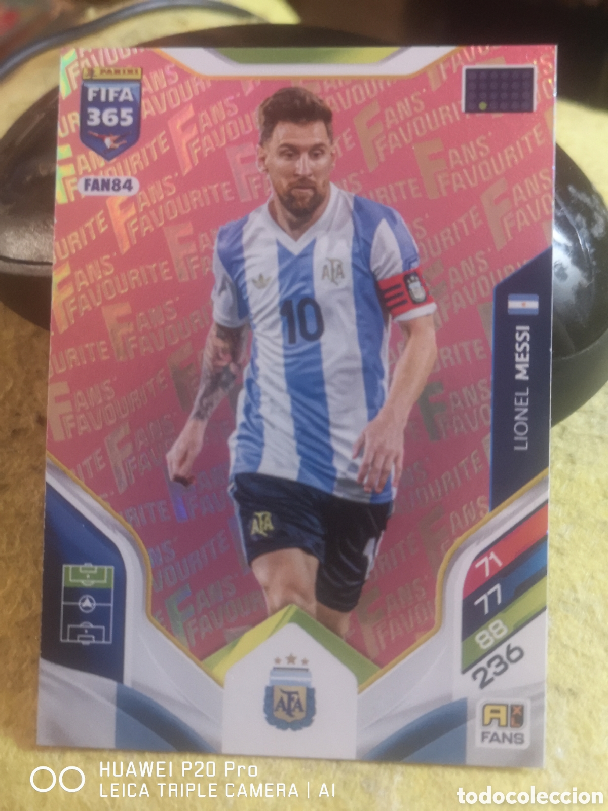 Cromos de F&uacute;tbol: FIFA 365 LIONEL MESSI ADRENALYN 2026 FANS FAVOURITE ROSA - ARGENTINA - FAN84 PINK