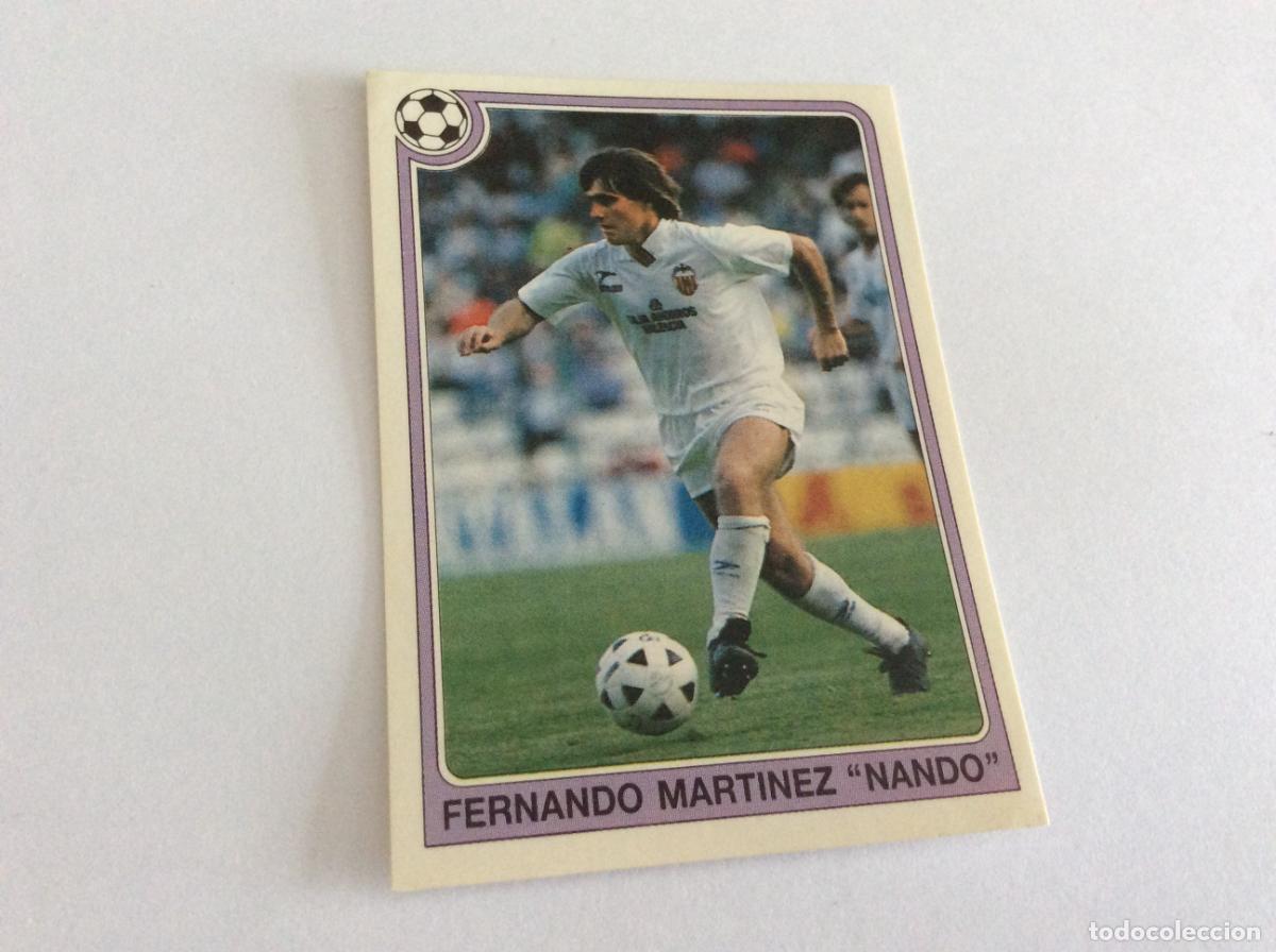 Cromos de F&uacute;tbol: 100 Fernando Mart&iacute;nez Nando Valencia CF Estrellas de la Liga F&uacute;tbol 92 93 Panini 1992