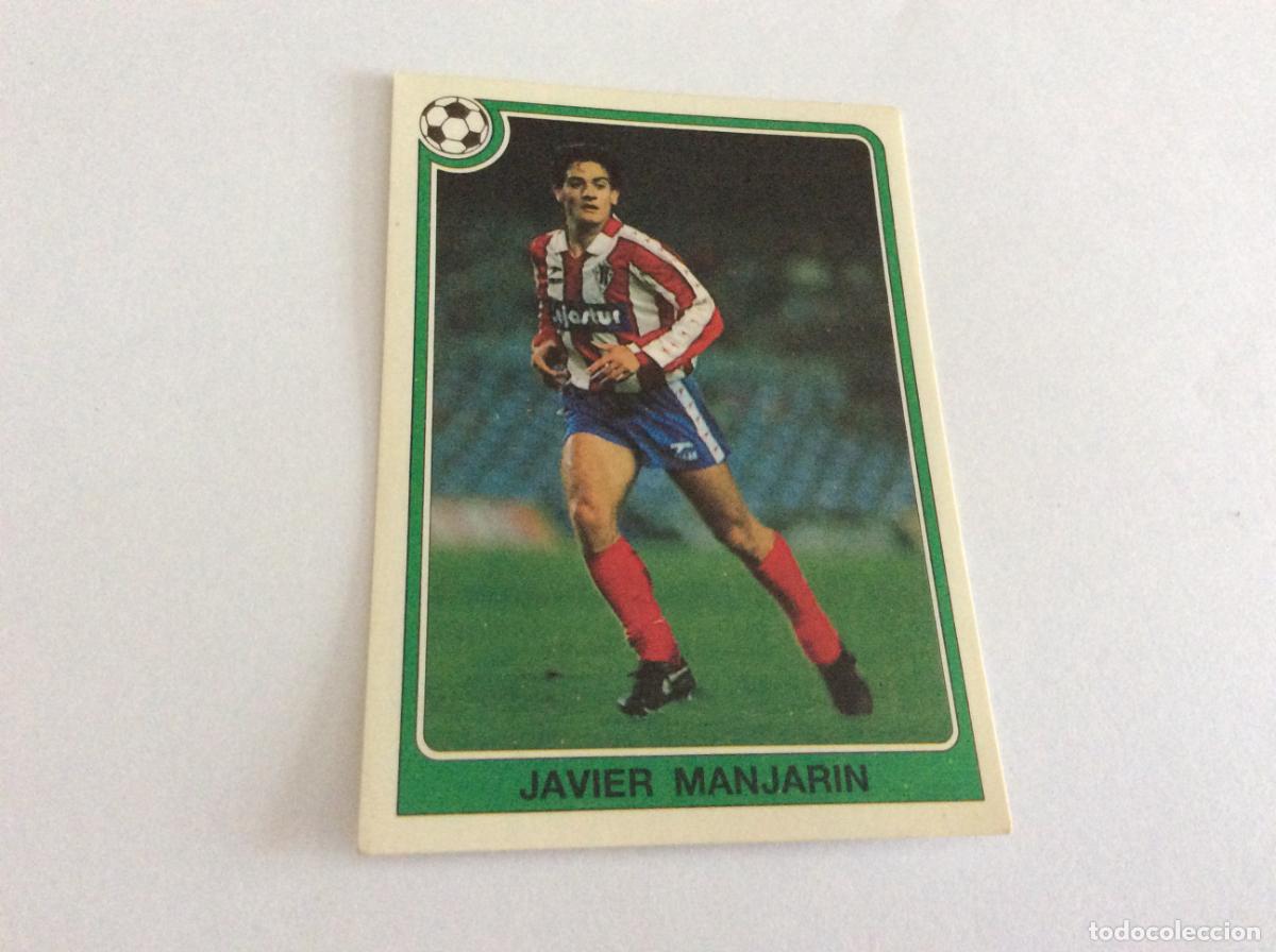 Cromos de F&uacute;tbol: 155 Javier Manjar&iacute;n Sporting Gij&oacute;n Estrellas de la Liga F&uacute;tbol 92 93 Panini 1992