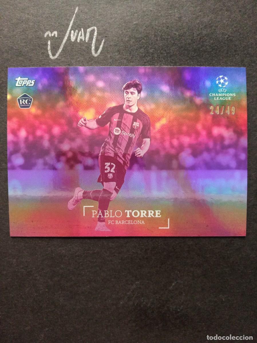 Cartes &agrave; collectionner de Football: NUMERADA #/49 PINK PARALELA ROOKIE PABLO TORRE BARCELONA ⚽ TOPPS &reg; SIMPLICIDAD 2022 2023 22 23 NUEVO