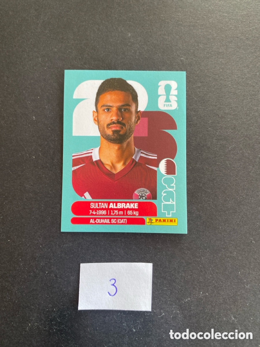 Cromos de F&uacute;tbol: Cromo Qatar Mundial 26 N* 3 nuevo